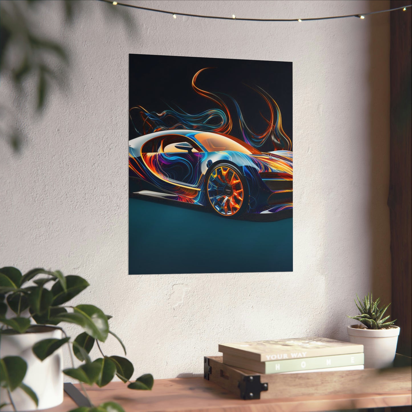 Premium Matte Vertical Posters Bugatti Abstract Flair 2