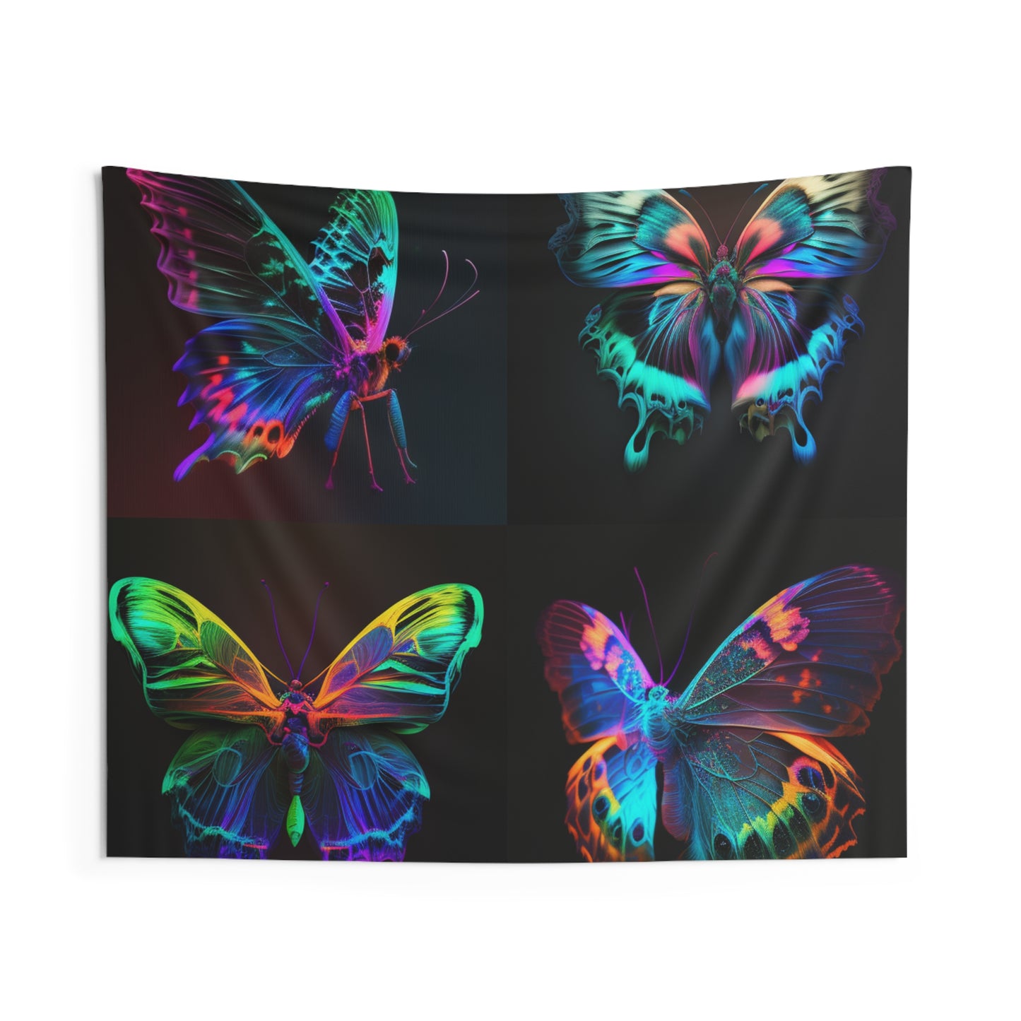 Indoor Wall Tapestries Raw Hyper Color Butterfly 5