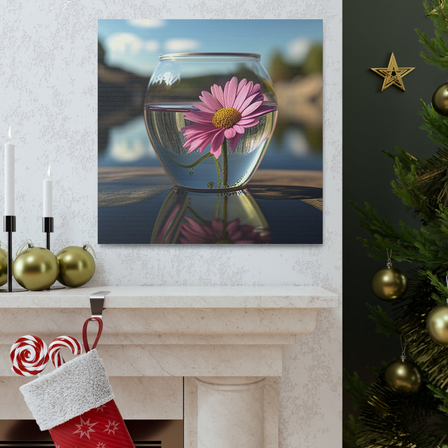 Canvas Gallery Wraps Pink Daisy 3