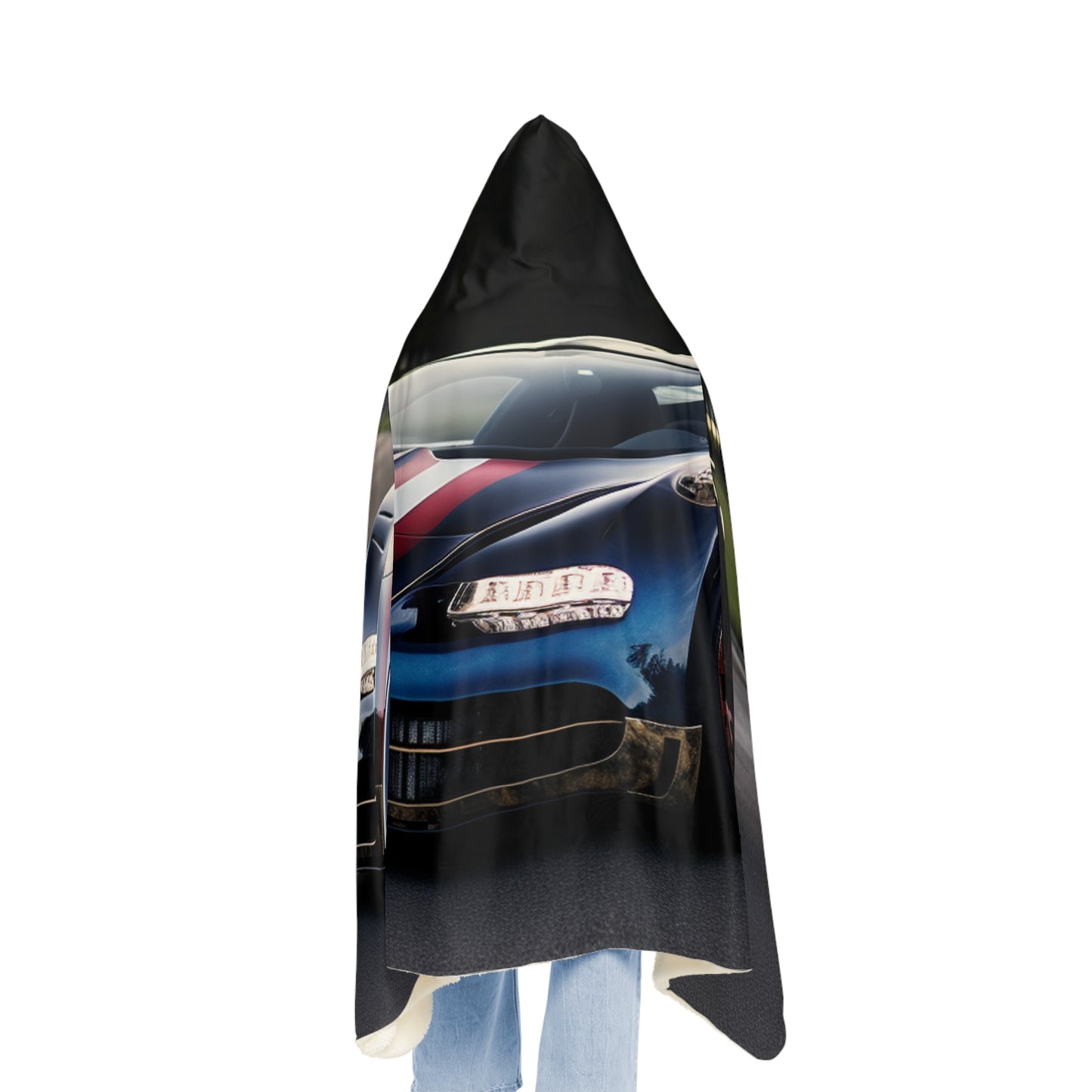 Snuggle Hooded Blanket Bugatti Flag American 1