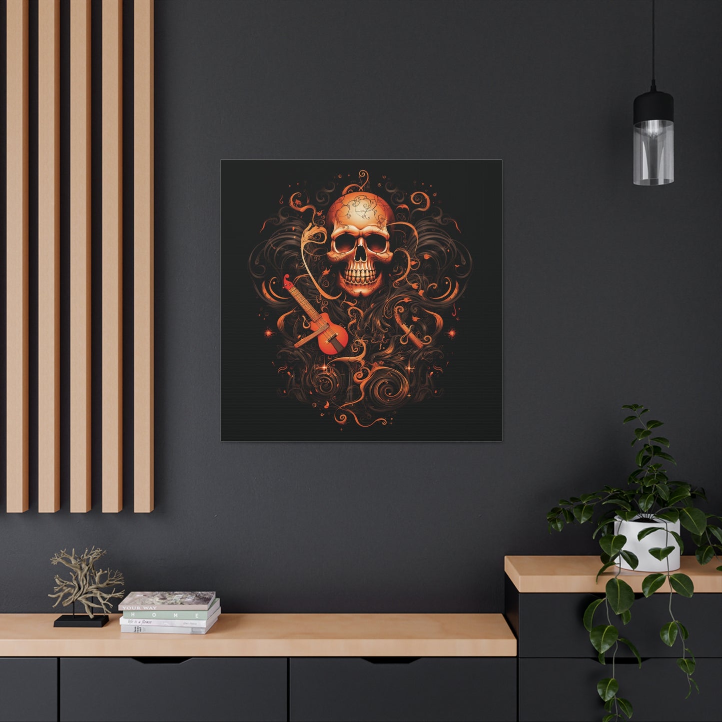 Canvas Gallery Wraps Skull Treble Clef 4