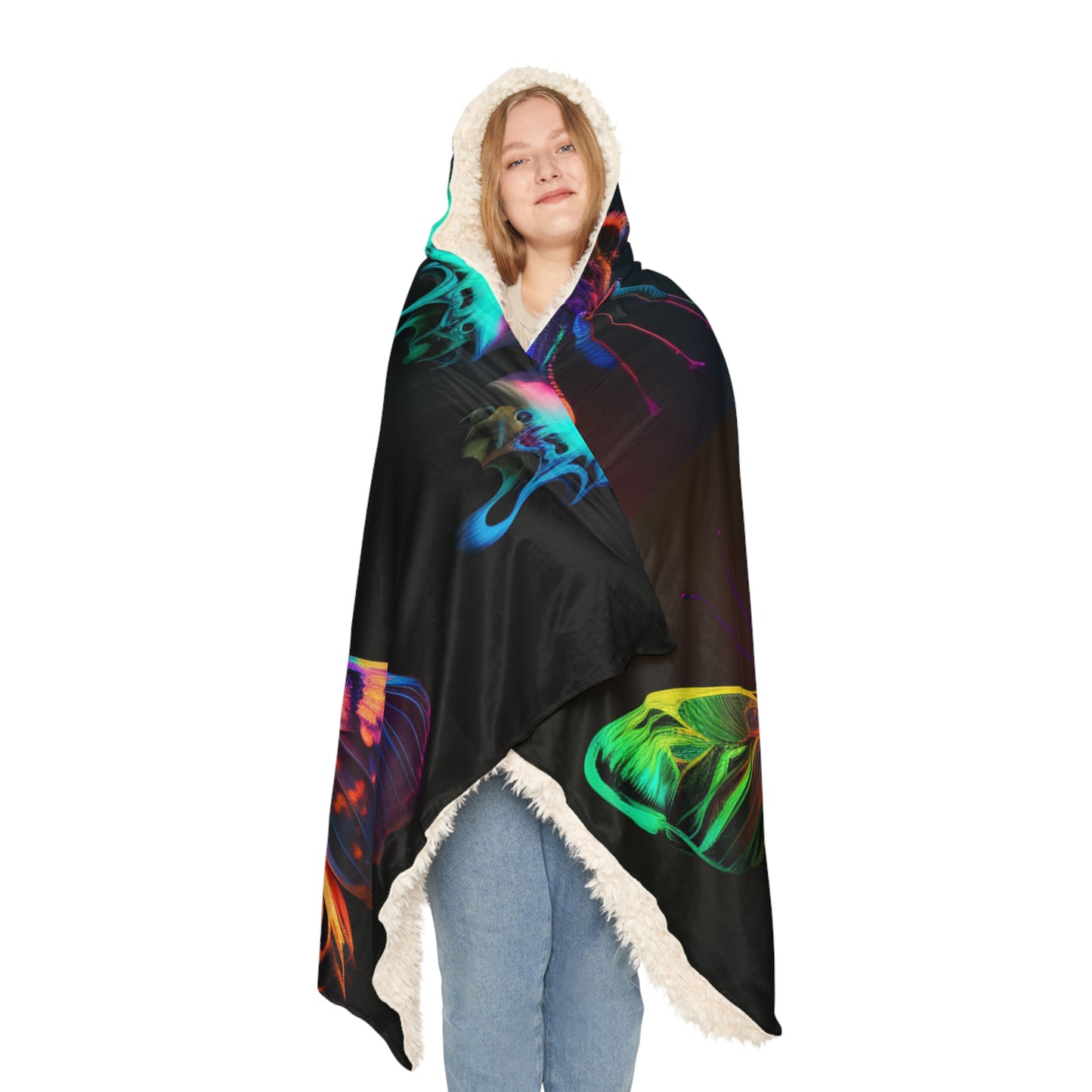 Snuggle Hooded Blanket Raw Hyper Color Butterfly 5