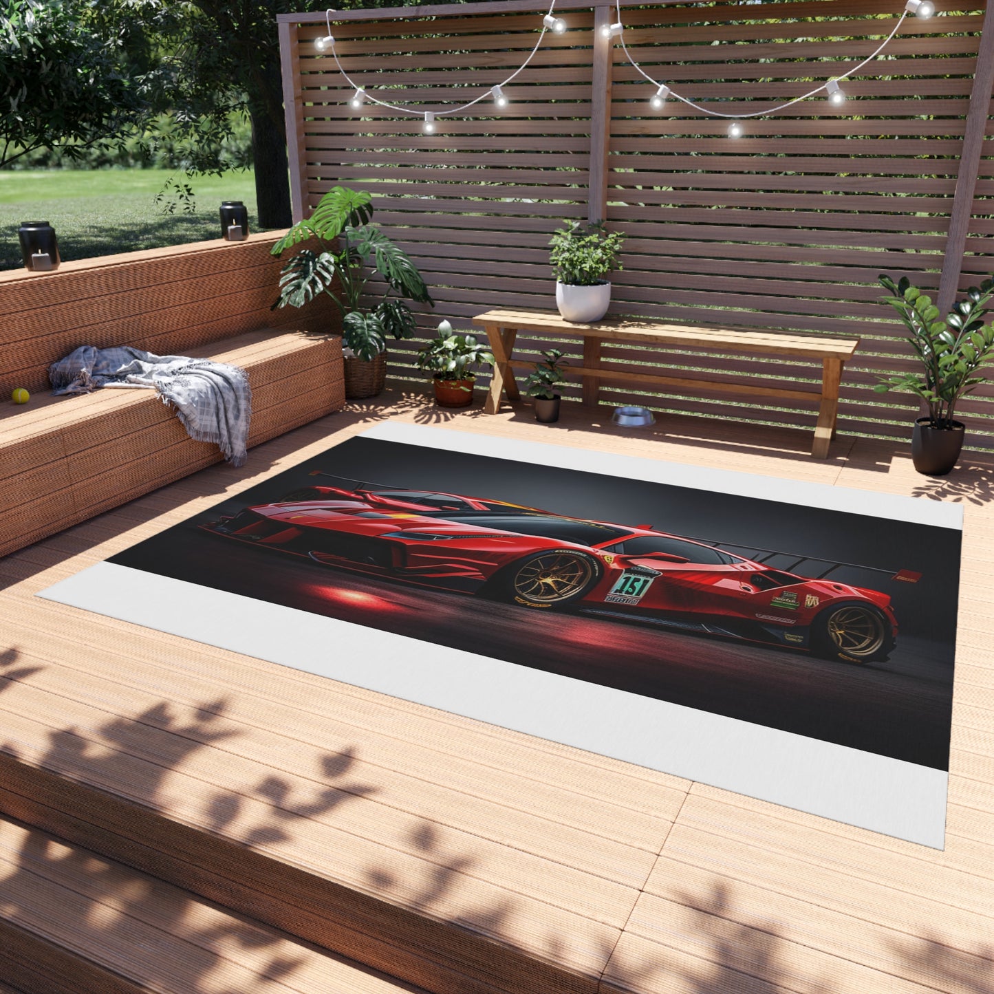 Outdoor Rug  Ferrari Red 2