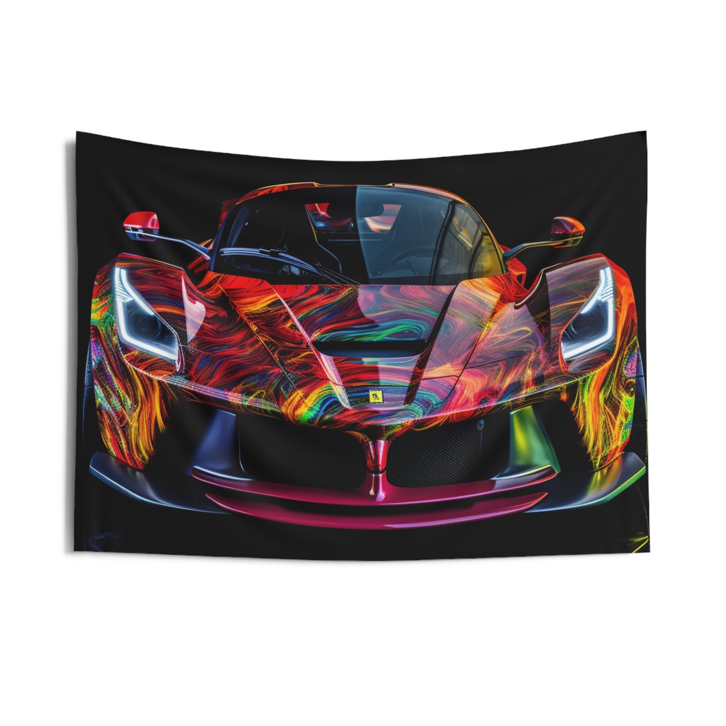 Indoor Wall Tapestries Ferrari Neon 3