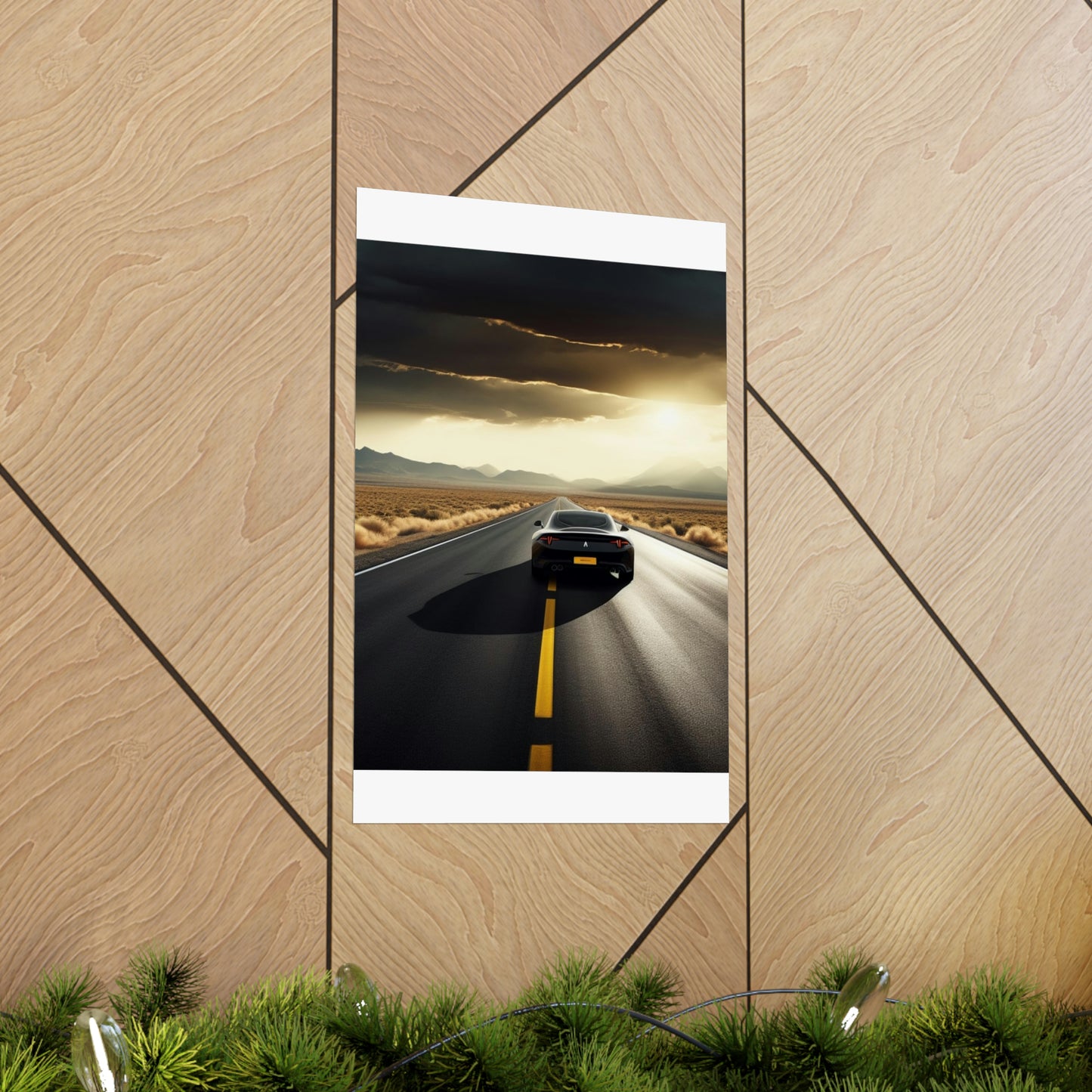 Premium Matte Vertical Posters Ferrari Road 1