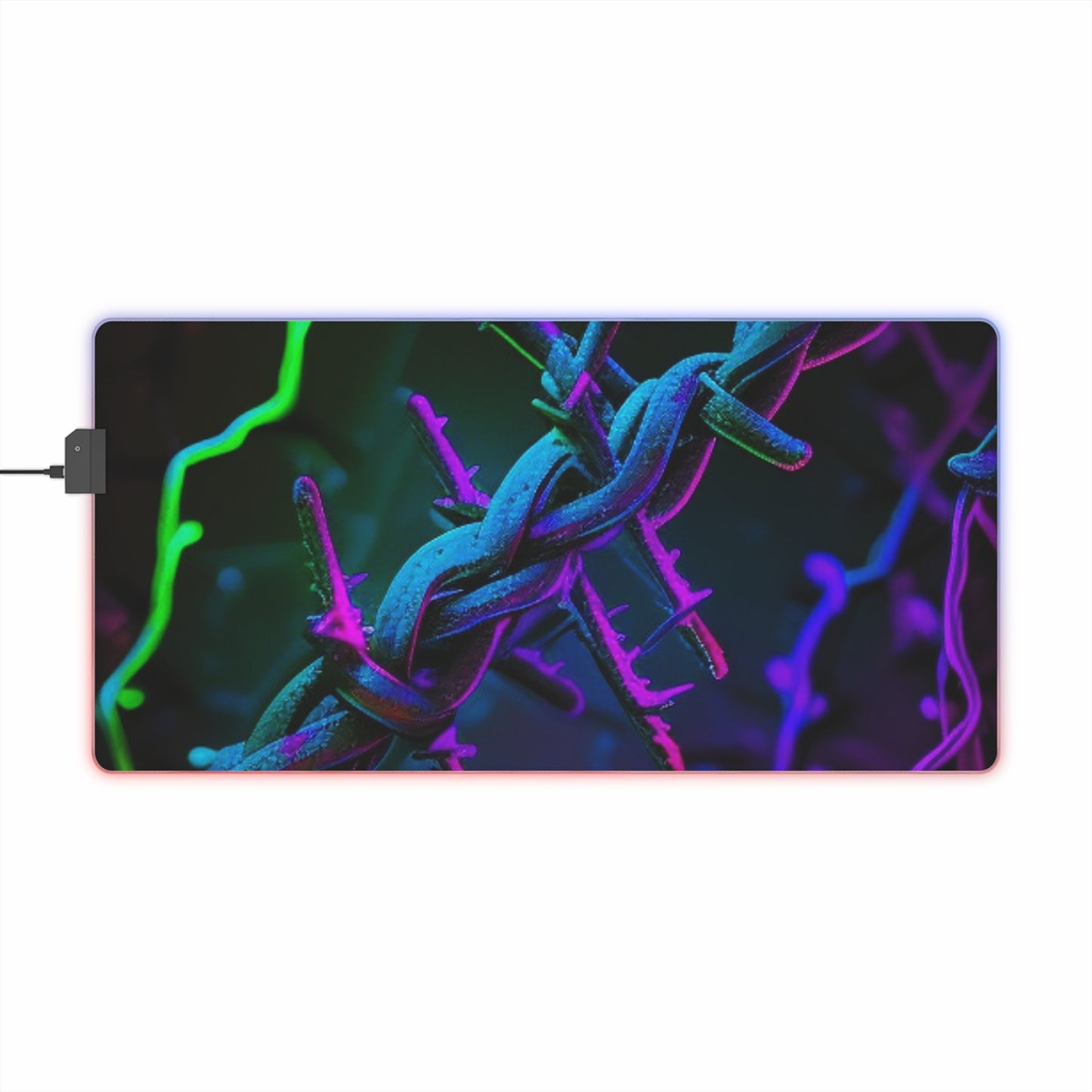 LED Gaming Mouse Pad Macro Neon Barbs 4