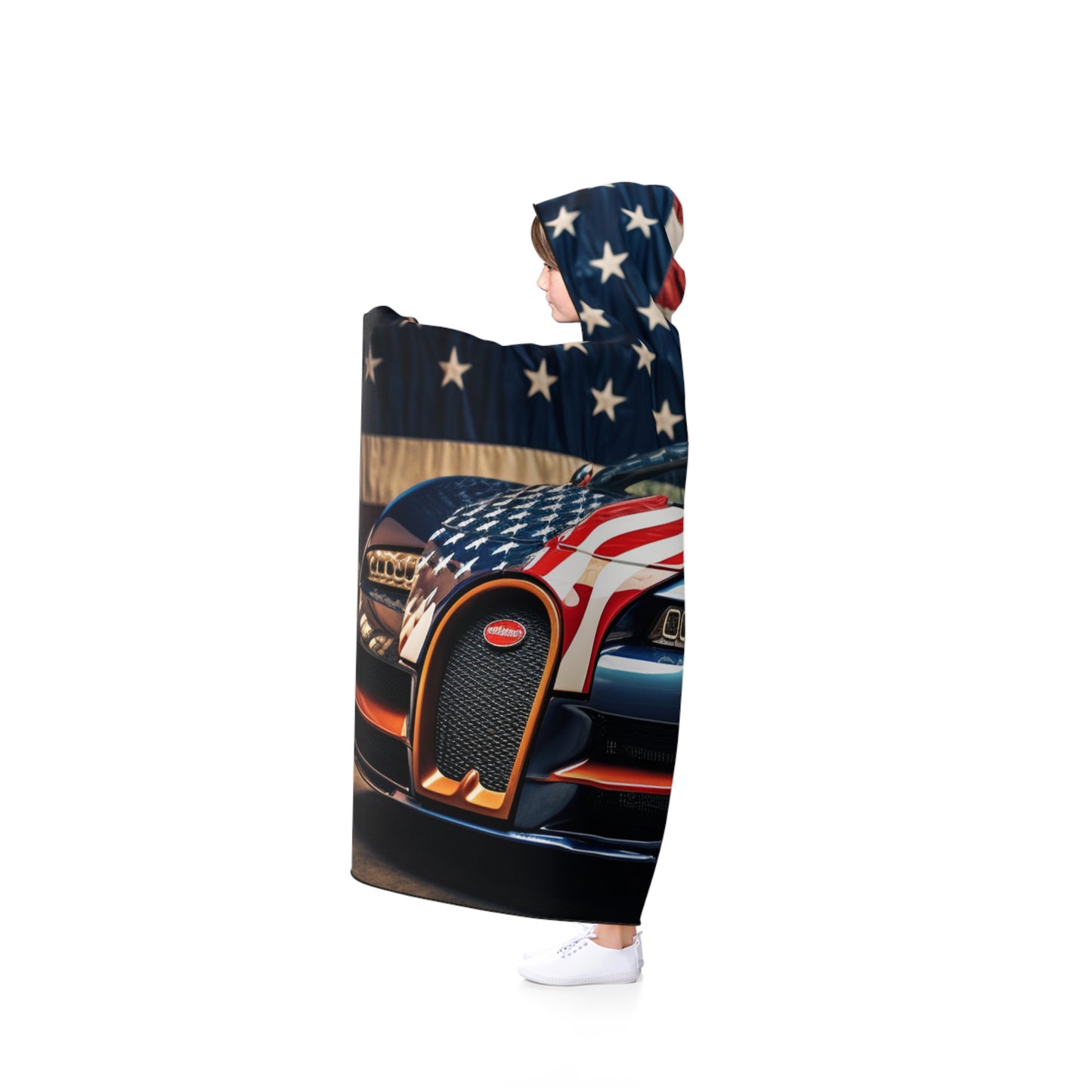 Hooded Blanket Bugatti Flag American 4