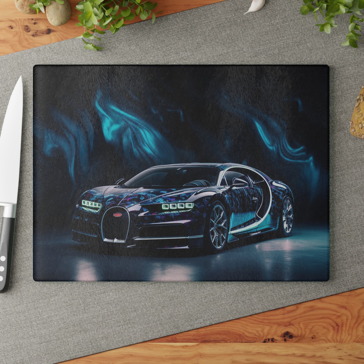 Glass Cutting Board Hyper Bugatti 1