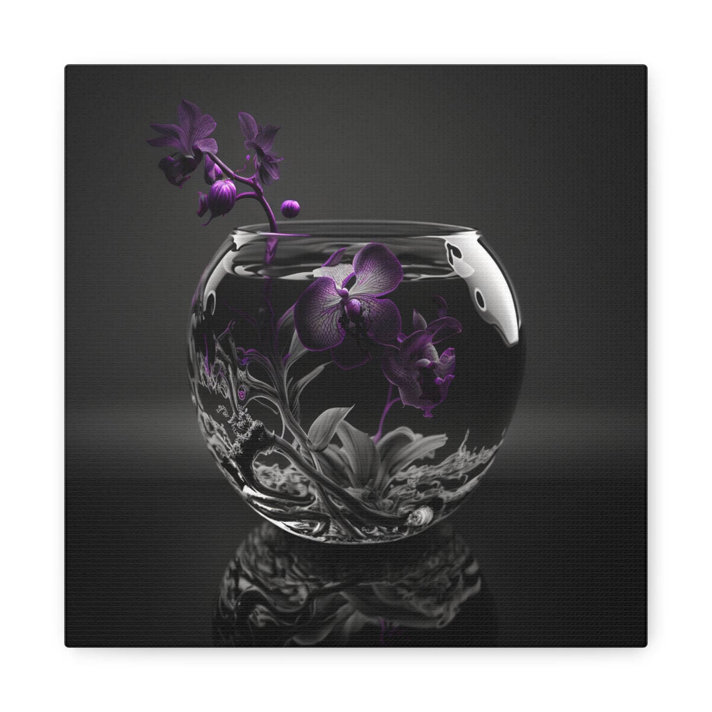 Canvas Gallery Wraps Purple Orchid Glass vase 3