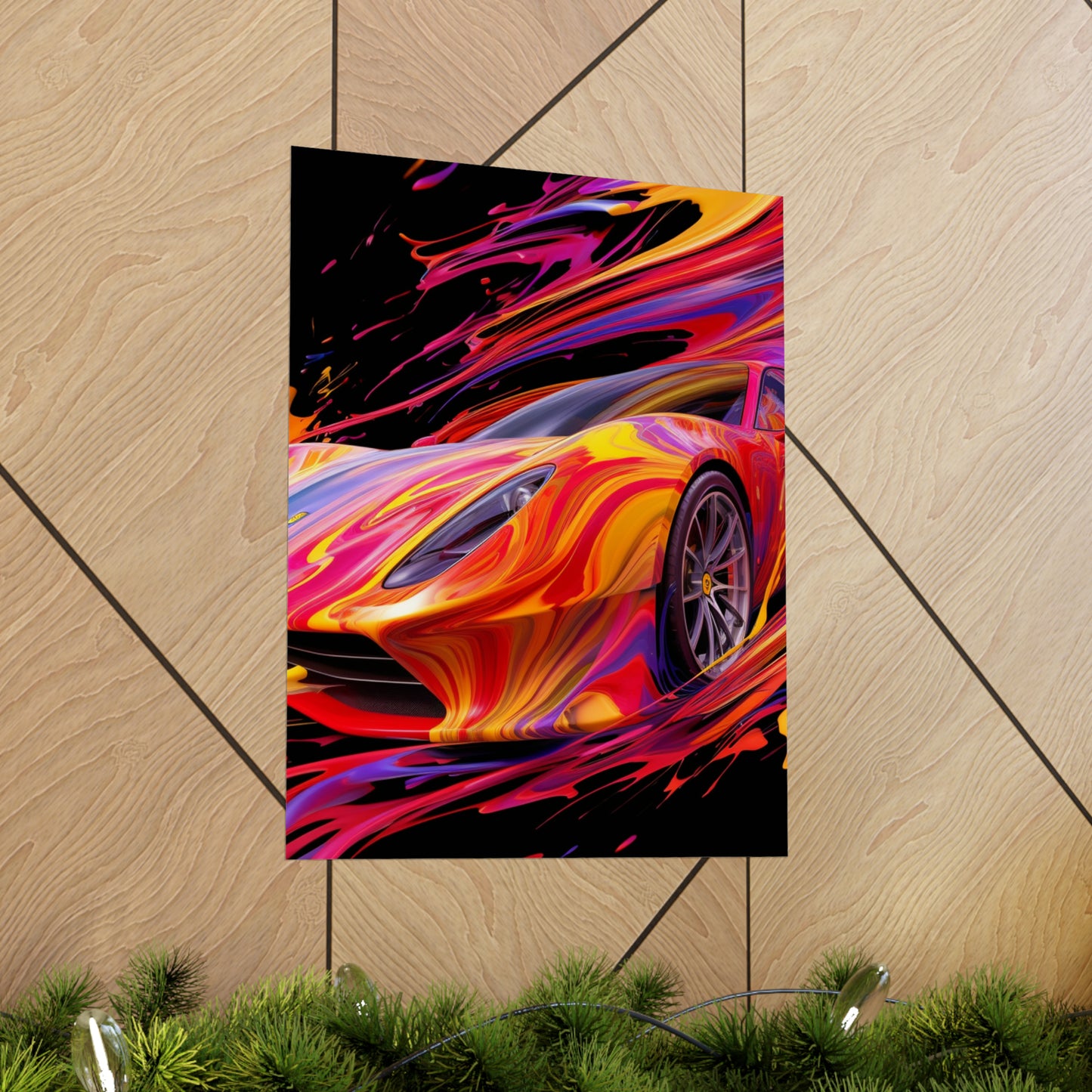 Premium Matte Vertical Posters Ferrari Water Fusion 2