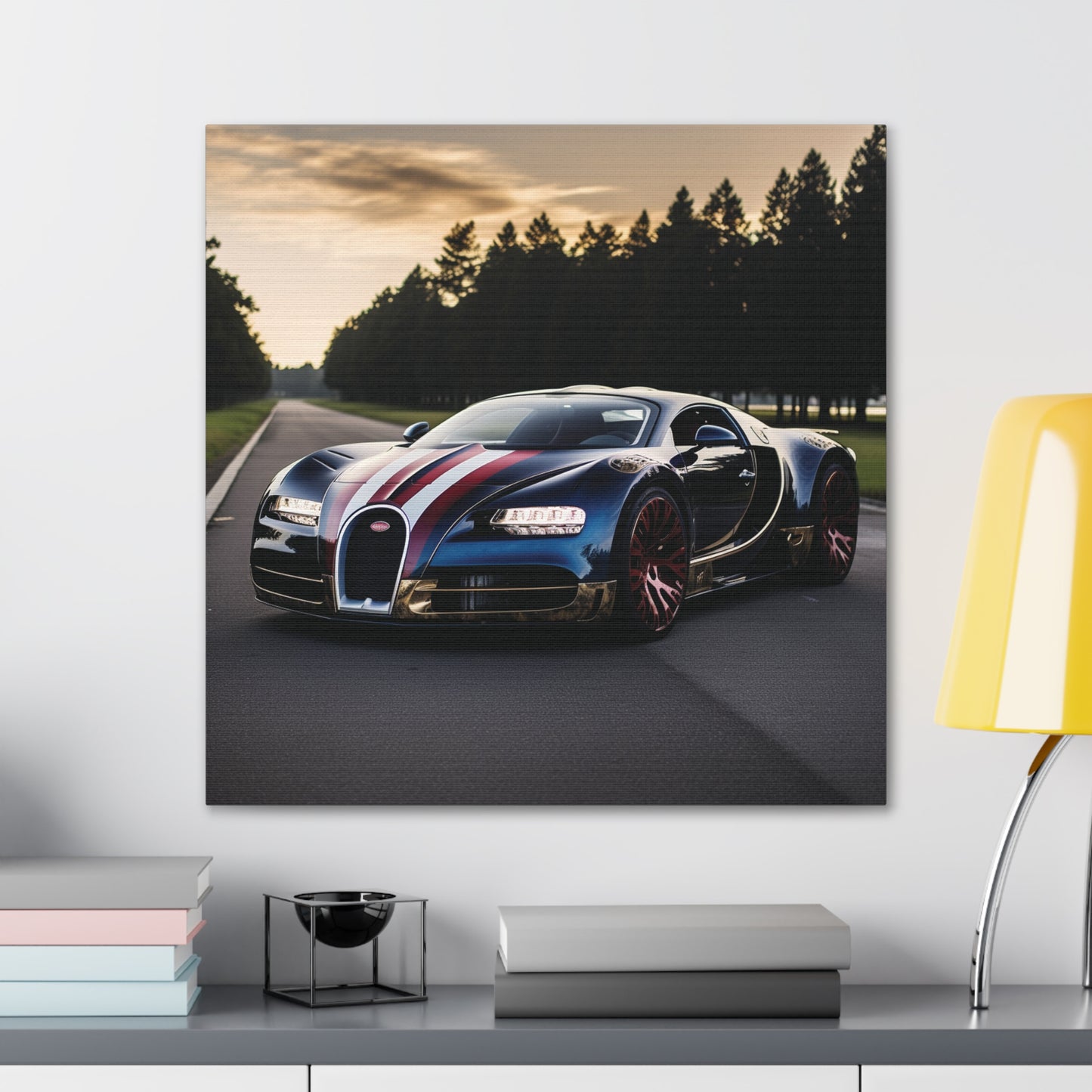 Canvas Gallery Wraps Bugatti Flag American 1