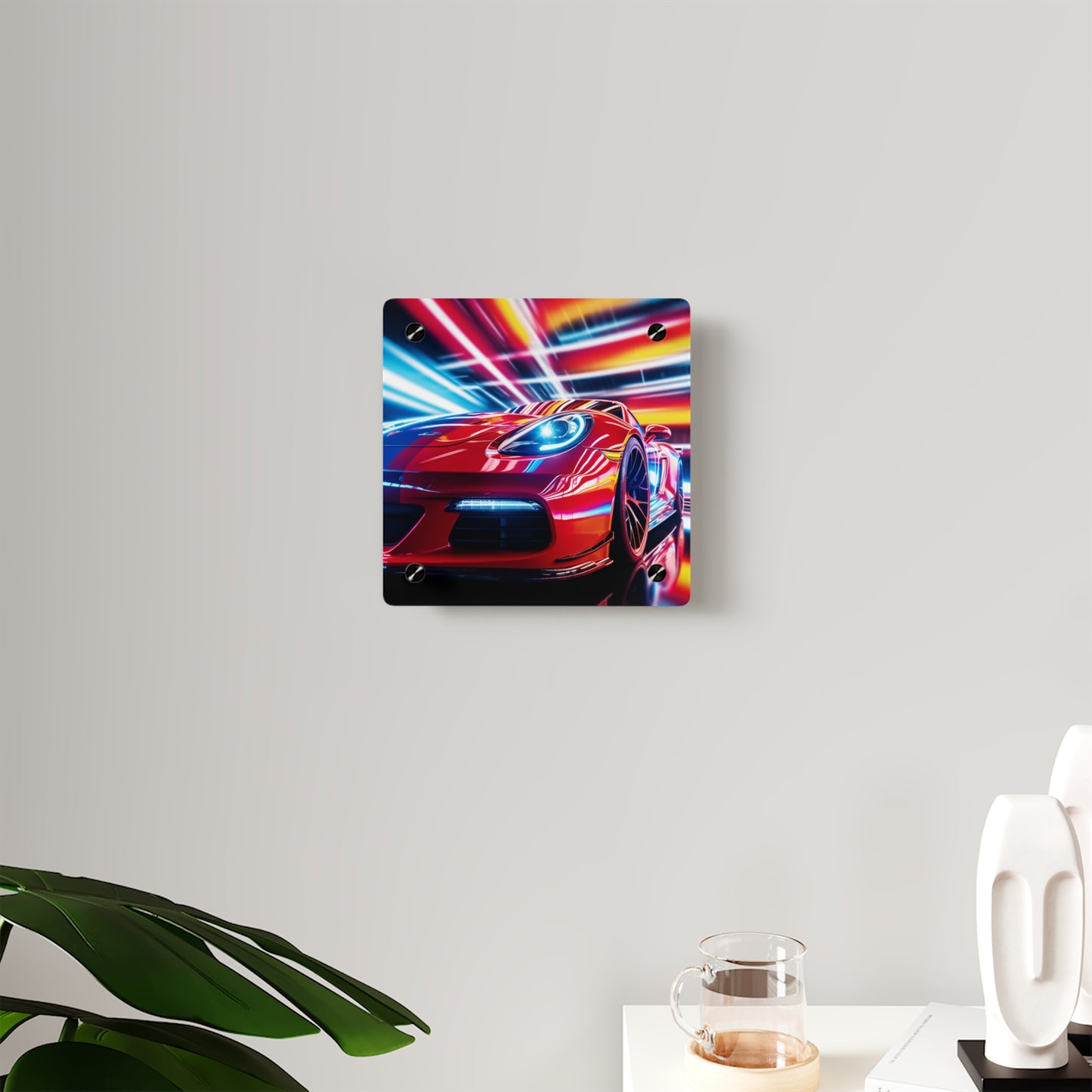 Acrylic Wall Art Panels Macro Flag Ferrari 1