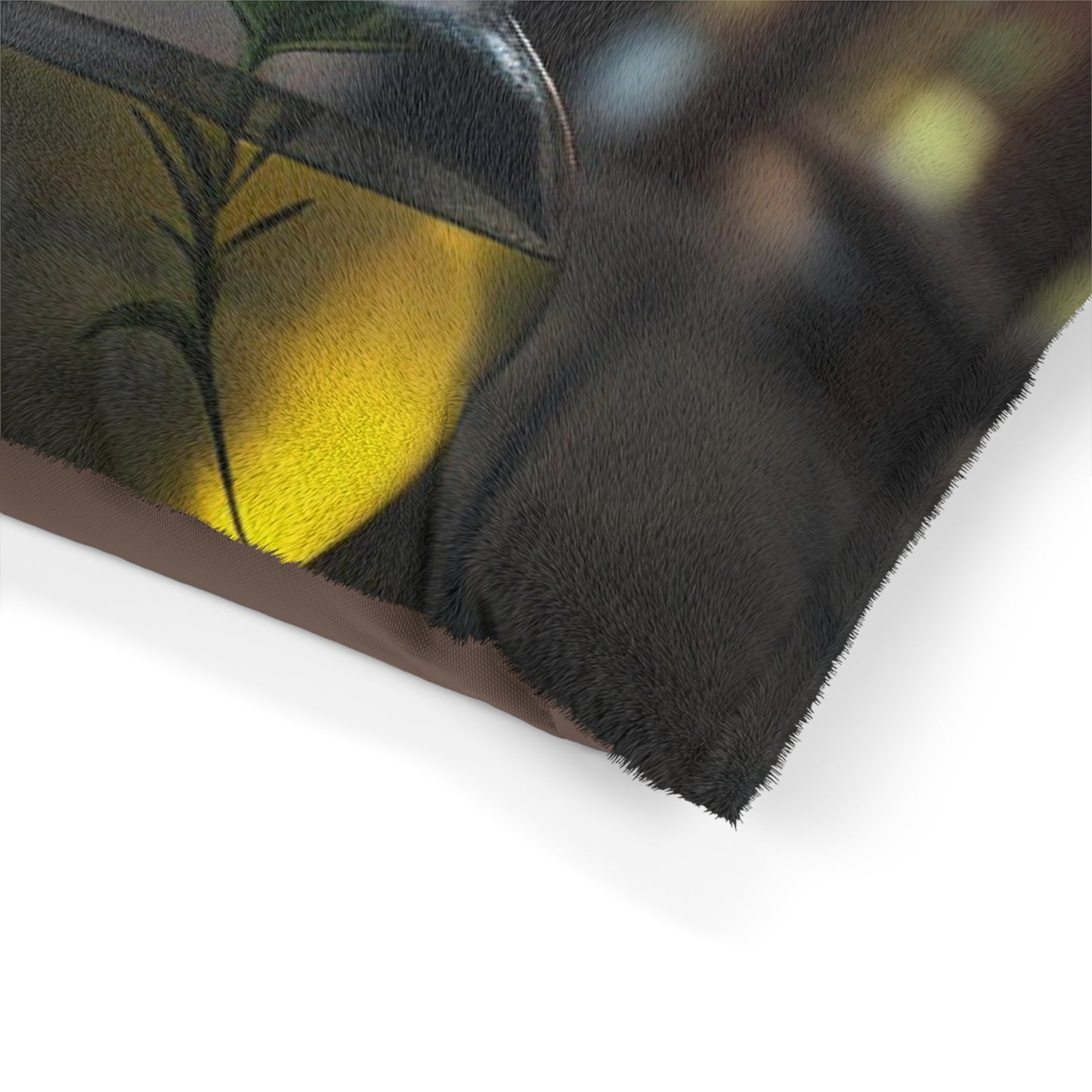 Pet Bed Yellow Hibiscus Wood 3