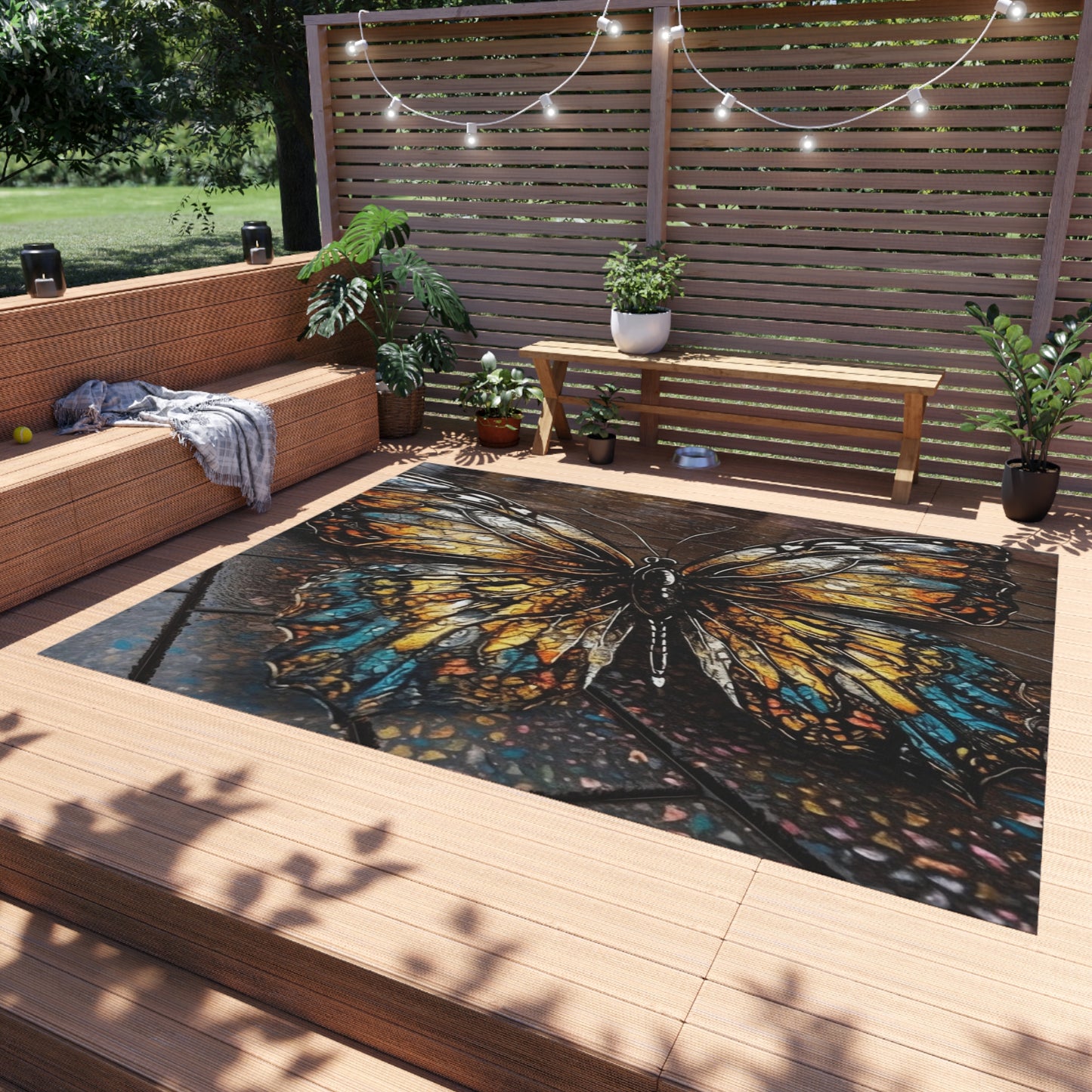 Outdoor Rug  Water Butterfly Street 1