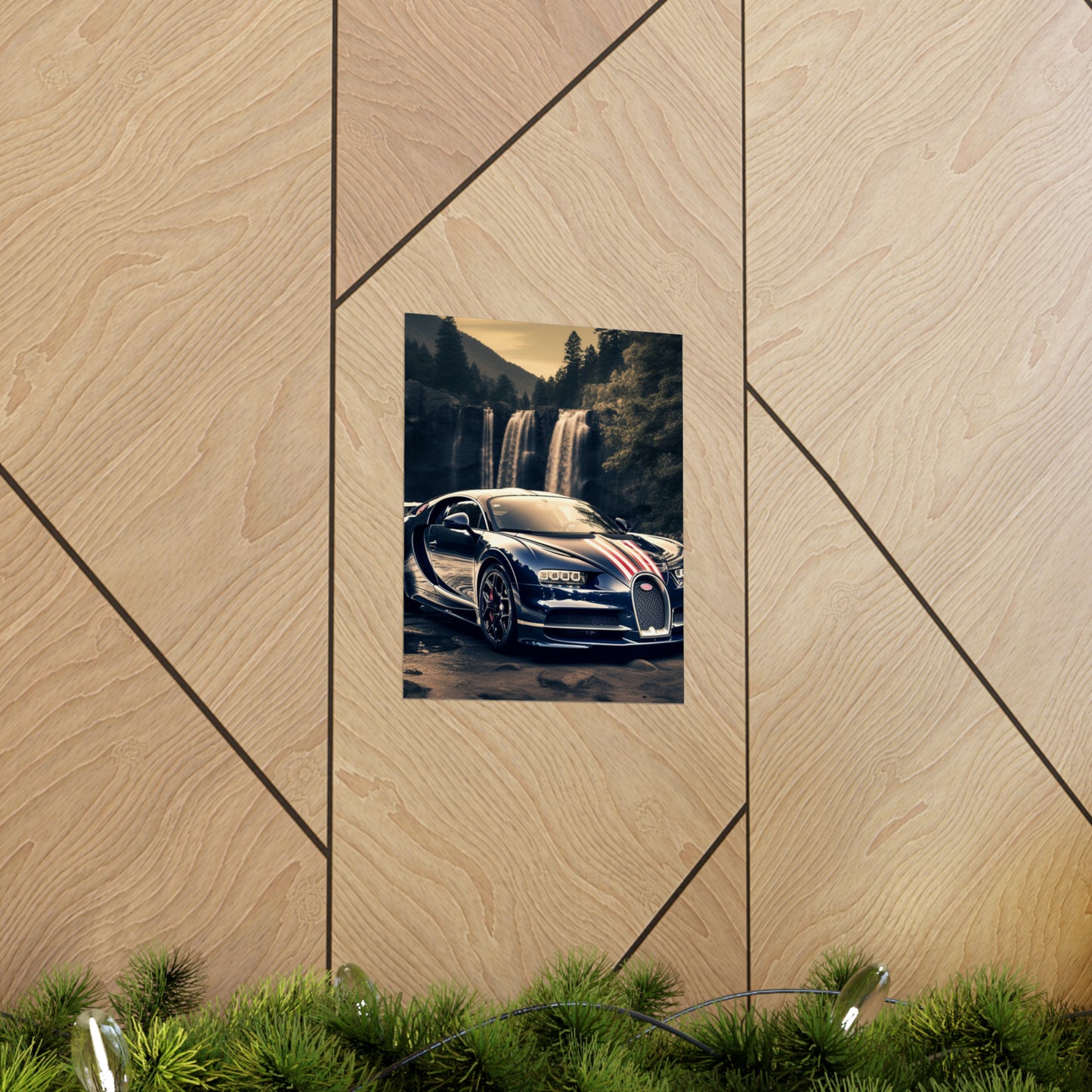 Premium Matte Vertical Posters Bugatti Waterfall 2