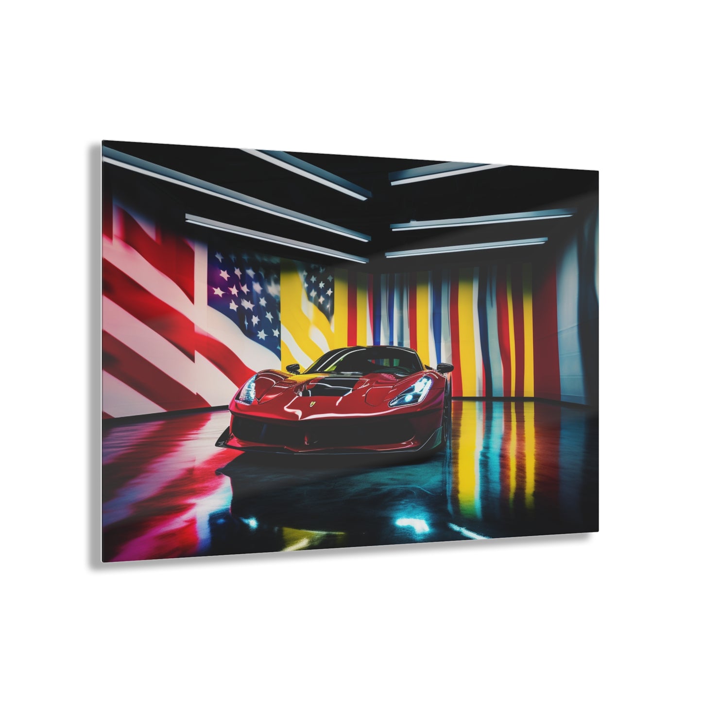 Acrylic Prints Macro Flag Ferrari 2