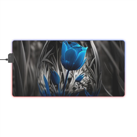 LED Gaming Mouse Pad Tulip Blue 3