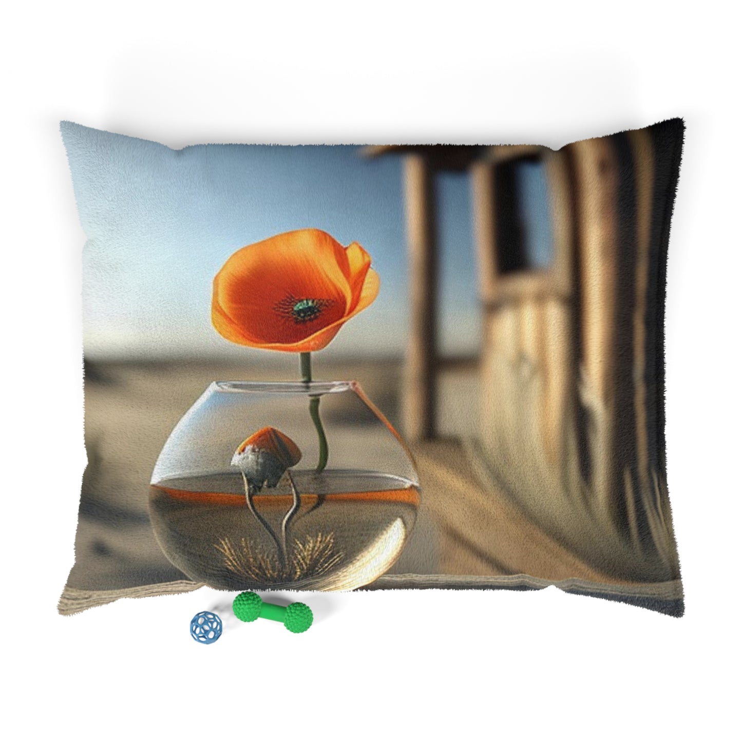 Pet Bed Orange Poppy in a Vase 1