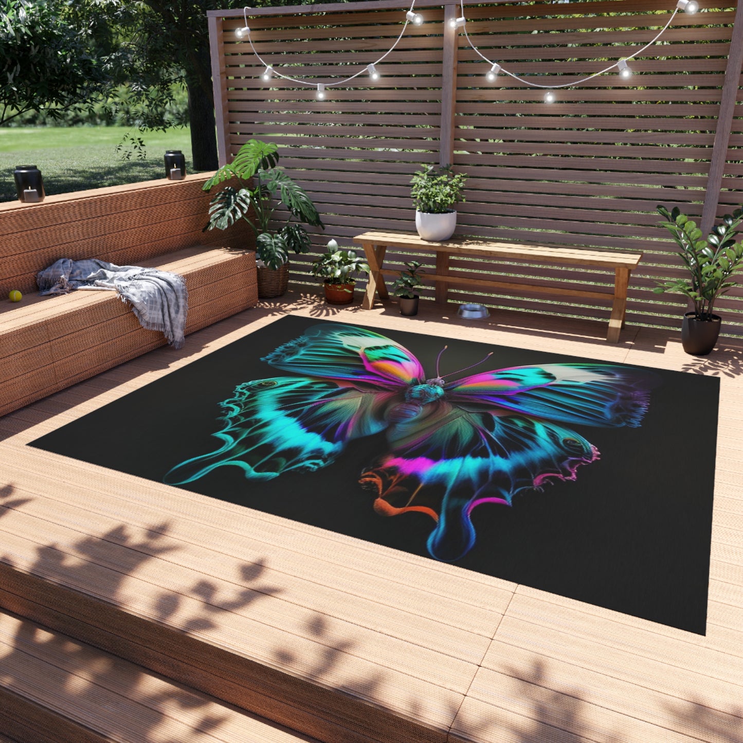 Outdoor Rug  Neon Butterfly Fusion 4