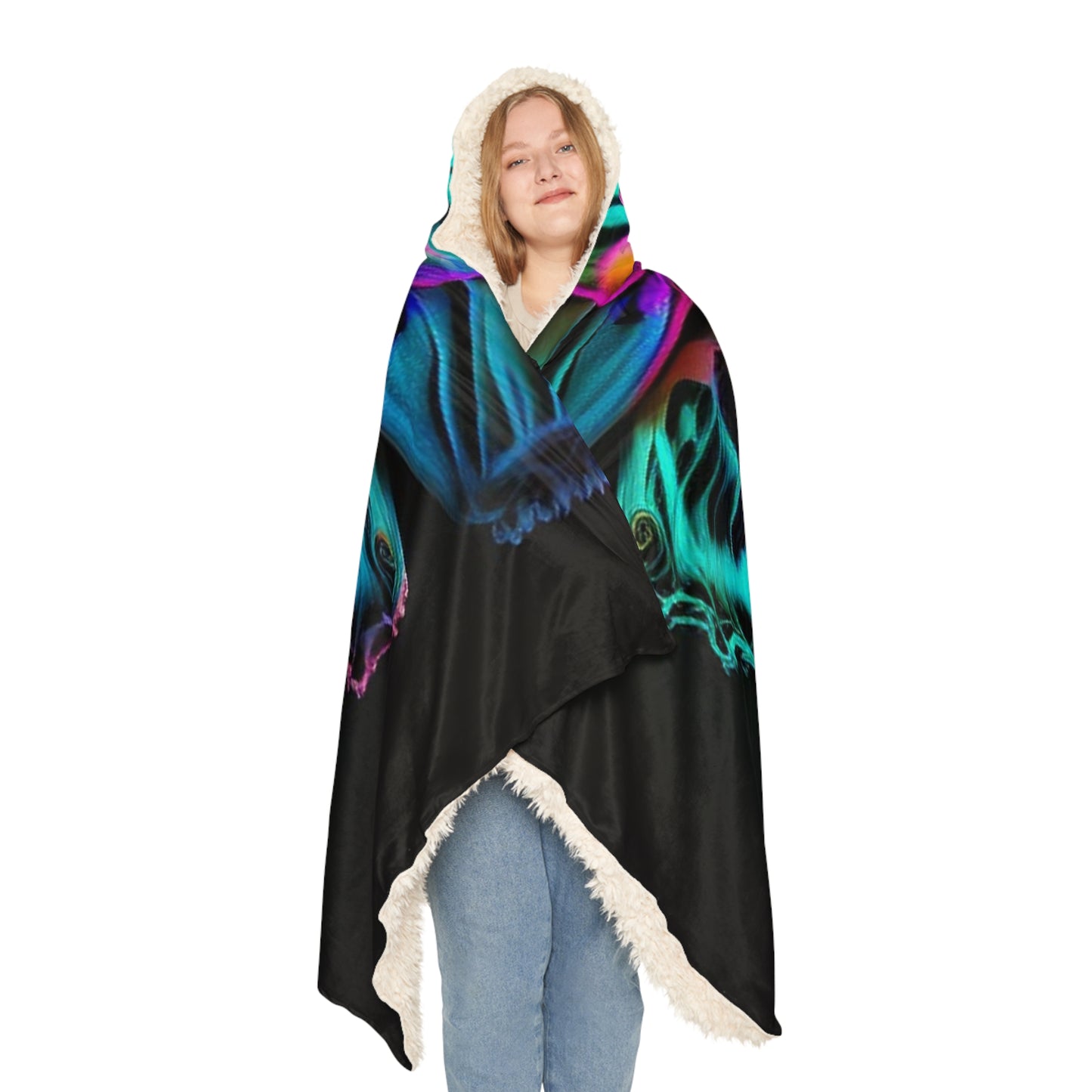 Snuggle Hooded Blanket Neon Butterfly Fusion 4