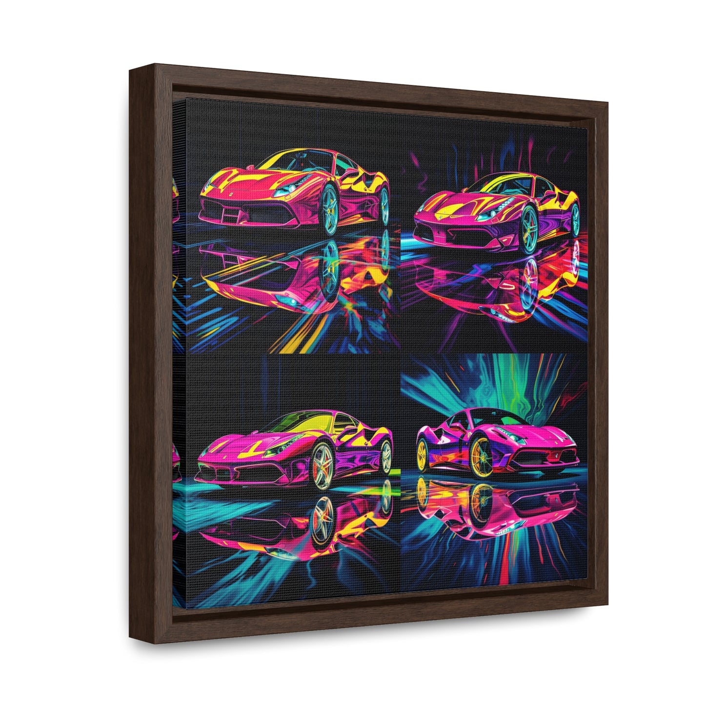 Gallery Canvas Wraps, Square Frame Pink Ferrari Macro 5