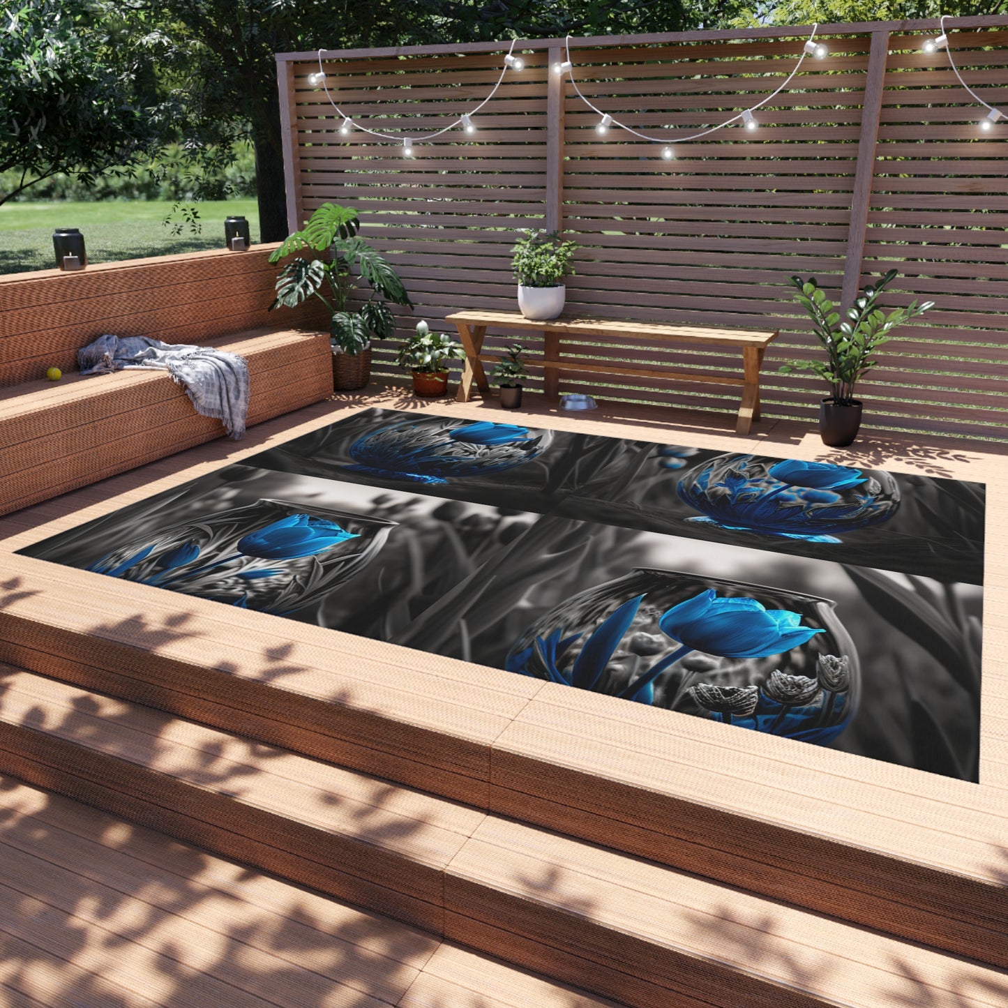 Outdoor Rug  Tulip Blue 5