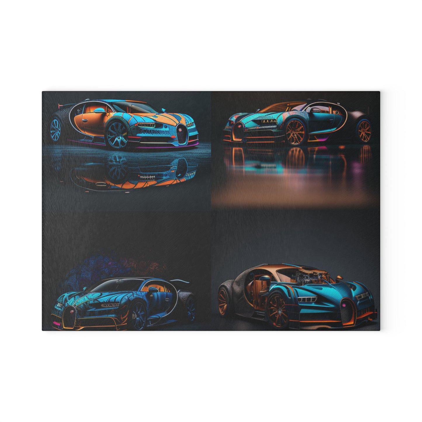 Glass Cutting Board Bugatti Blue 5