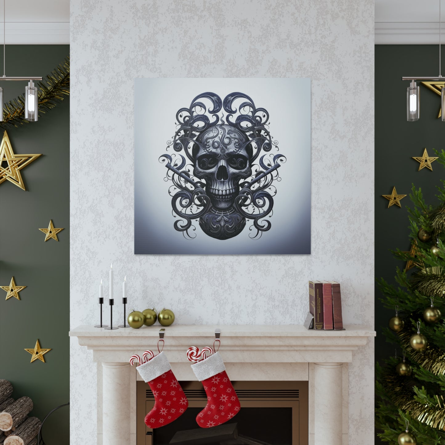 Canvas Gallery Wraps Skull Treble Clef 1