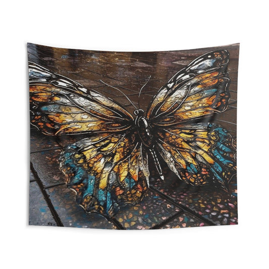 Indoor Wall Tapestries Water Butterfly Street 1