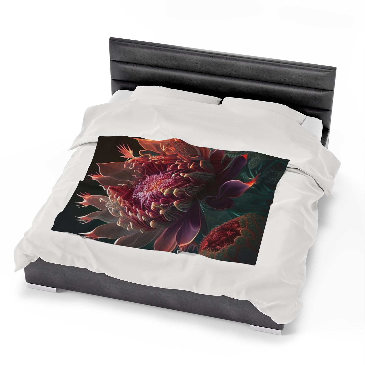 Velveteen Plush Blanket Flower Arangment 1