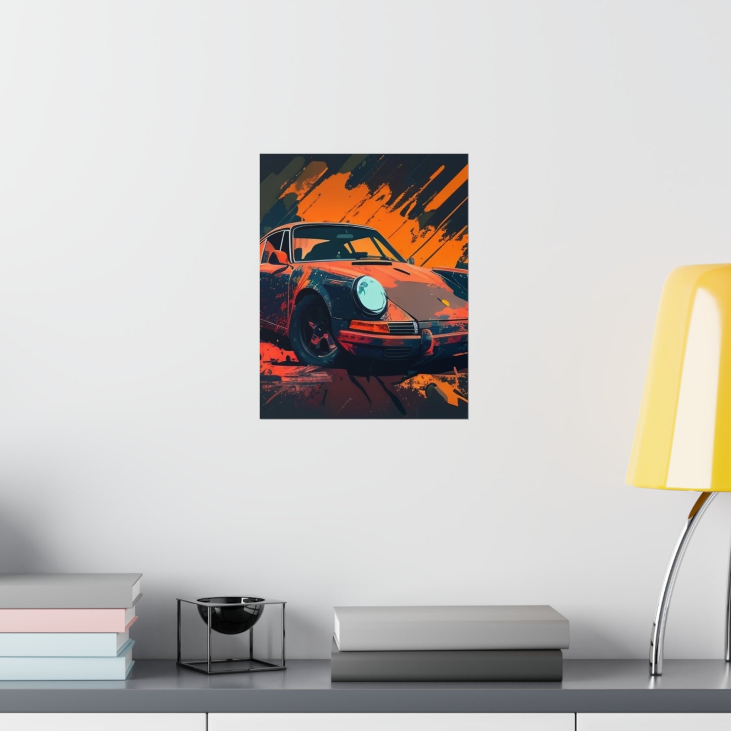 Premium Matte Vertical Posters Porsche Abstract 3