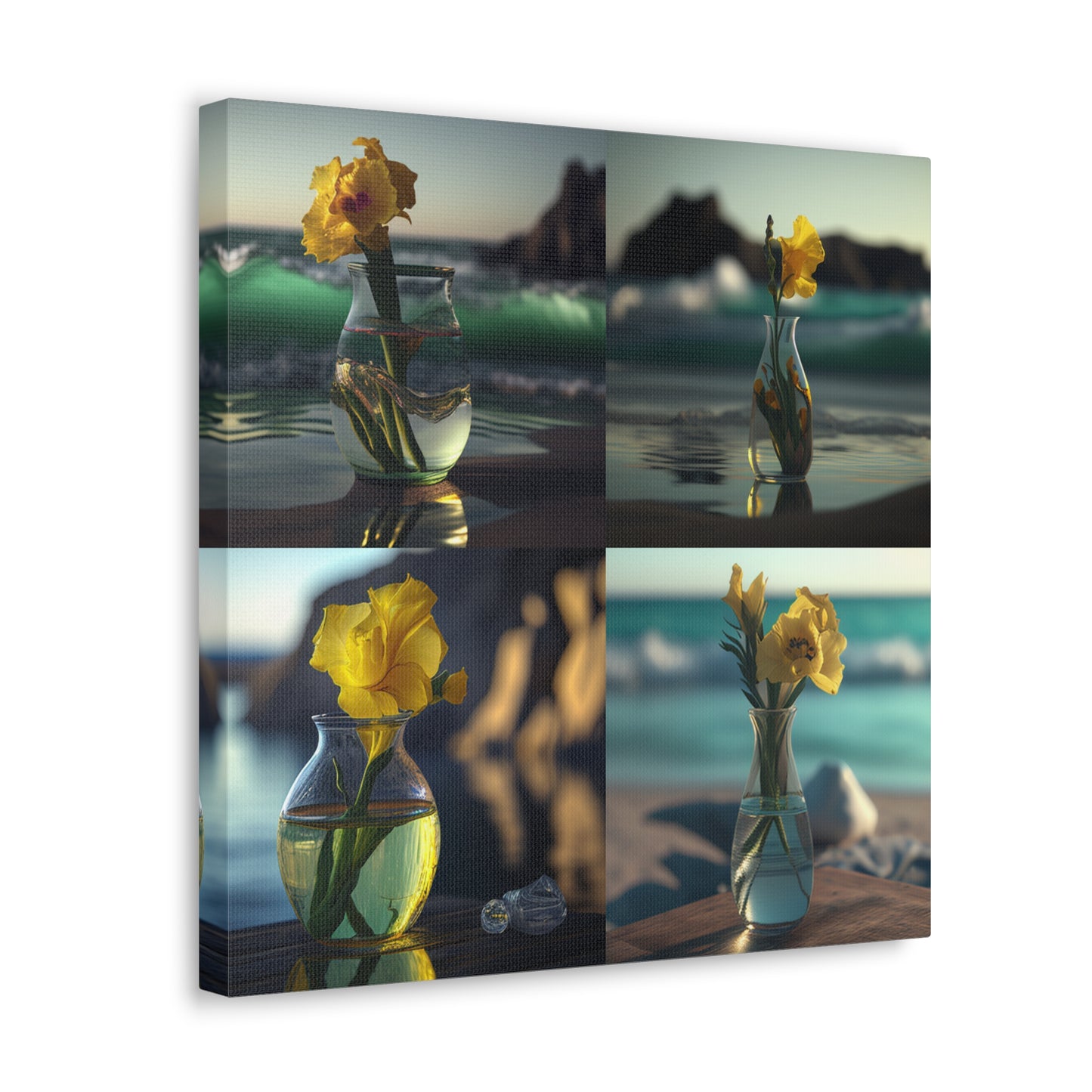 Canvas Gallery Wraps Yellow Gladiolus glass 5