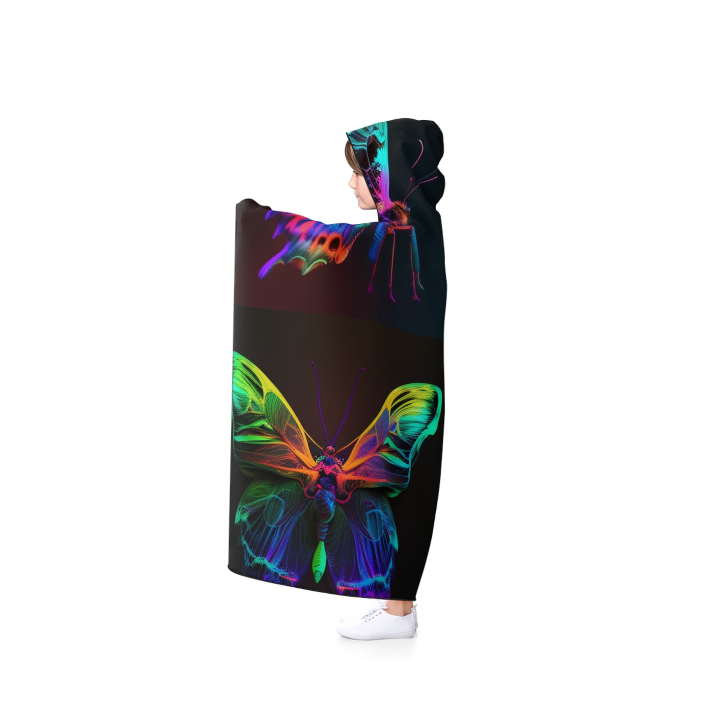 Hooded Blanket Raw Hyper Color Butterfly 5