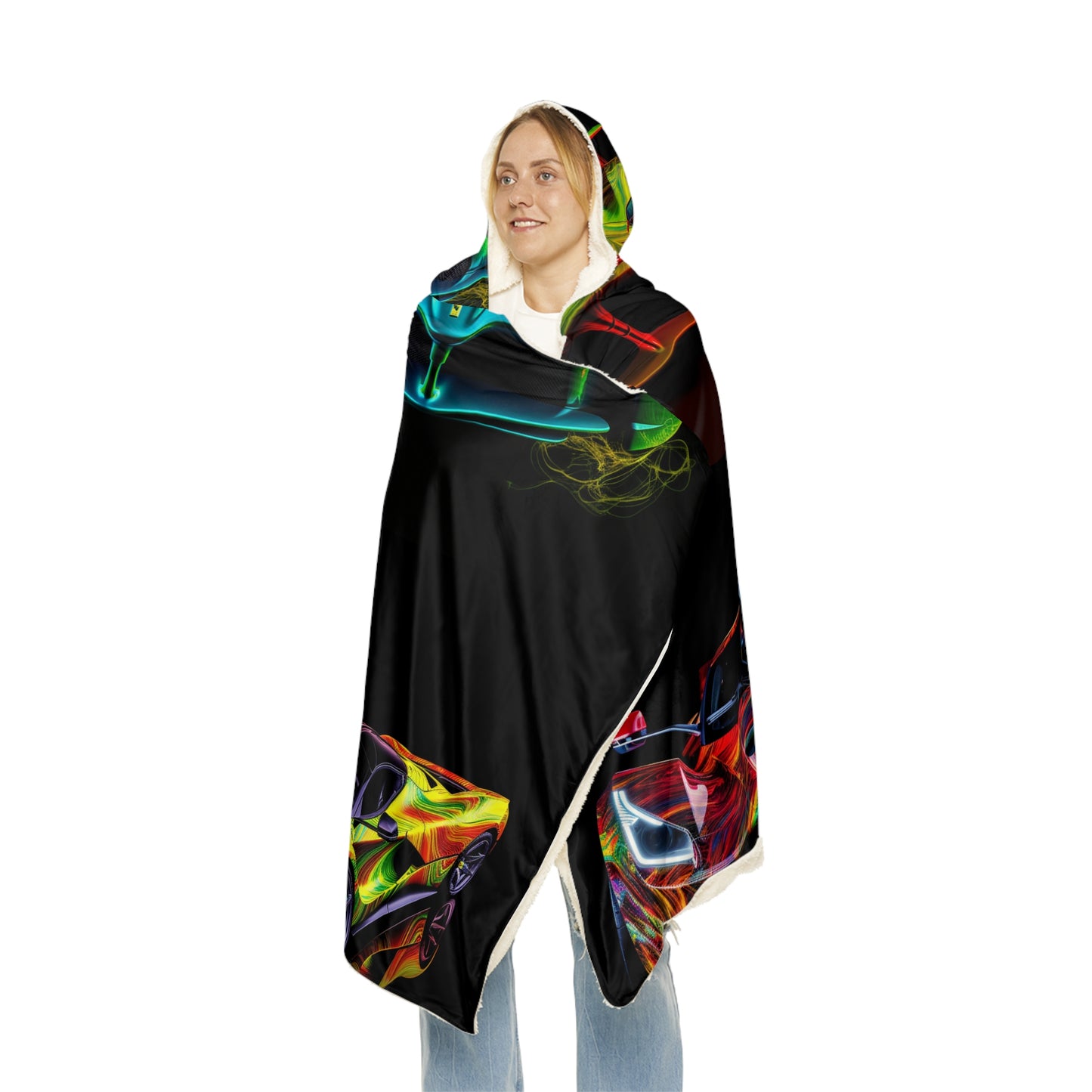 Snuggle Hooded Blanket Ferrari Neon 5