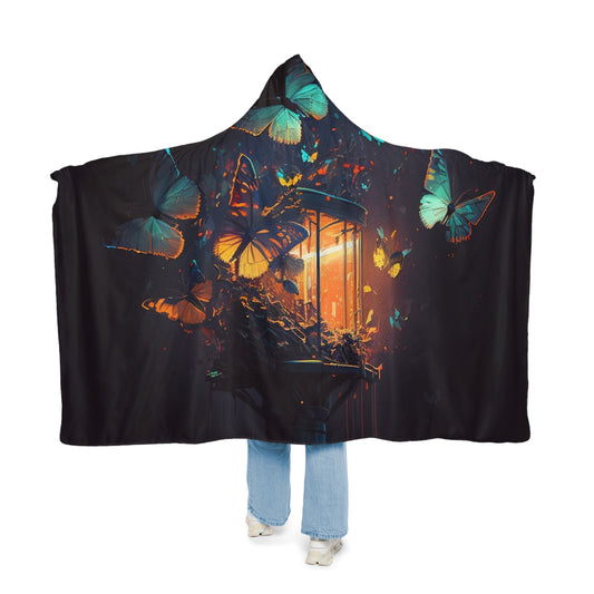 Snuggle Hooded Blanket Street Light Butterfly 1