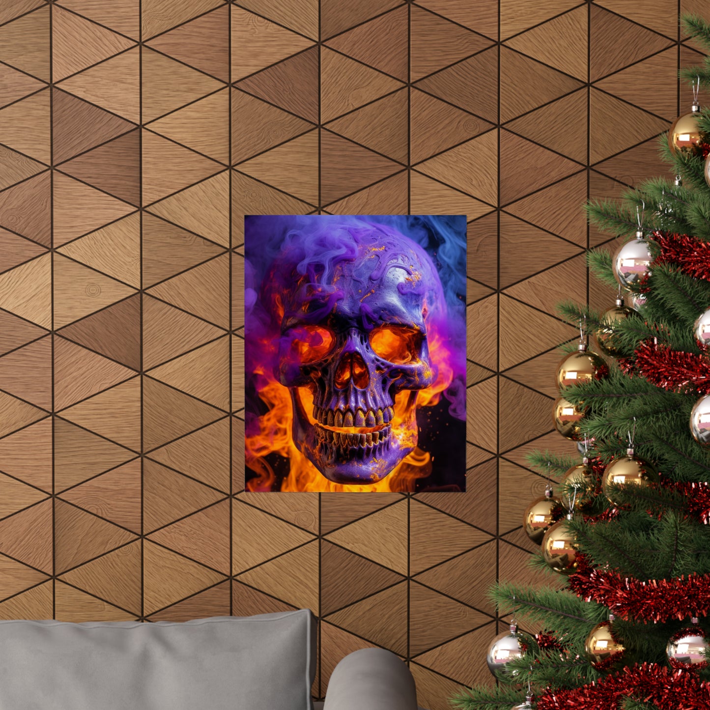 Premium Matte Vertical Posters Macro Skull 1