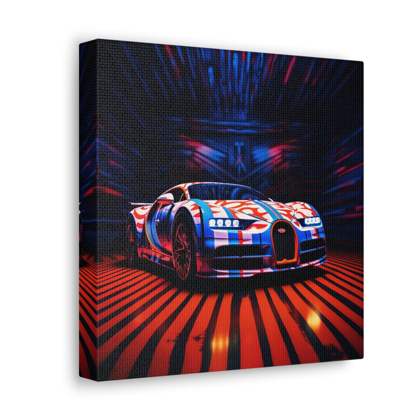 Canvas Gallery Wraps Macro Bugatti American Flag 1