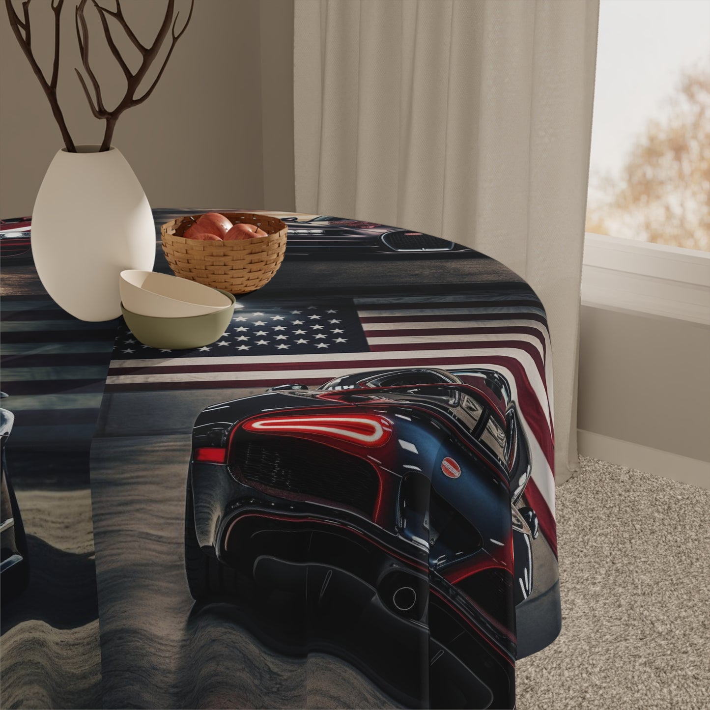 Tablecloth American Flag Background Bugatti 5