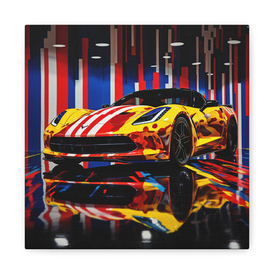 Canvas Gallery Wraps Macro Flag Ferrari 4