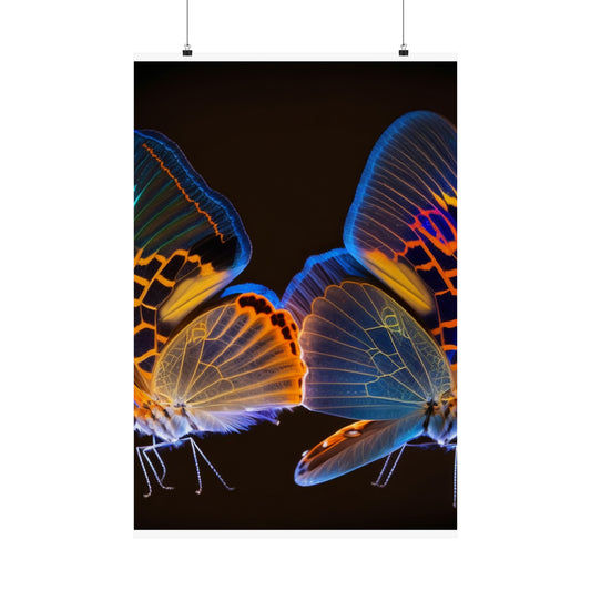 Premium Matte Vertical Posters Neon Glo Butterfly 2