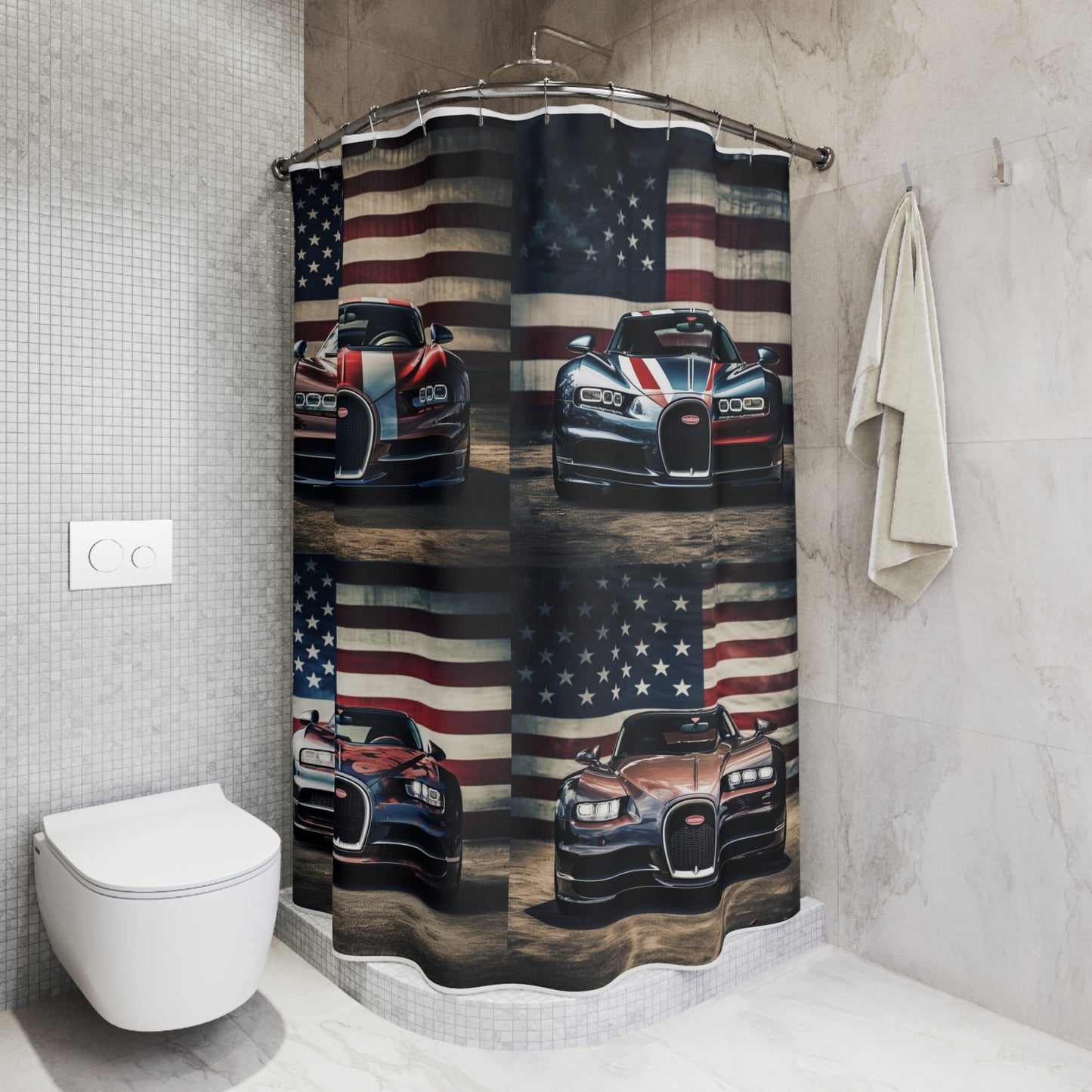 Polyester Shower Curtain Bugatti Flag 5