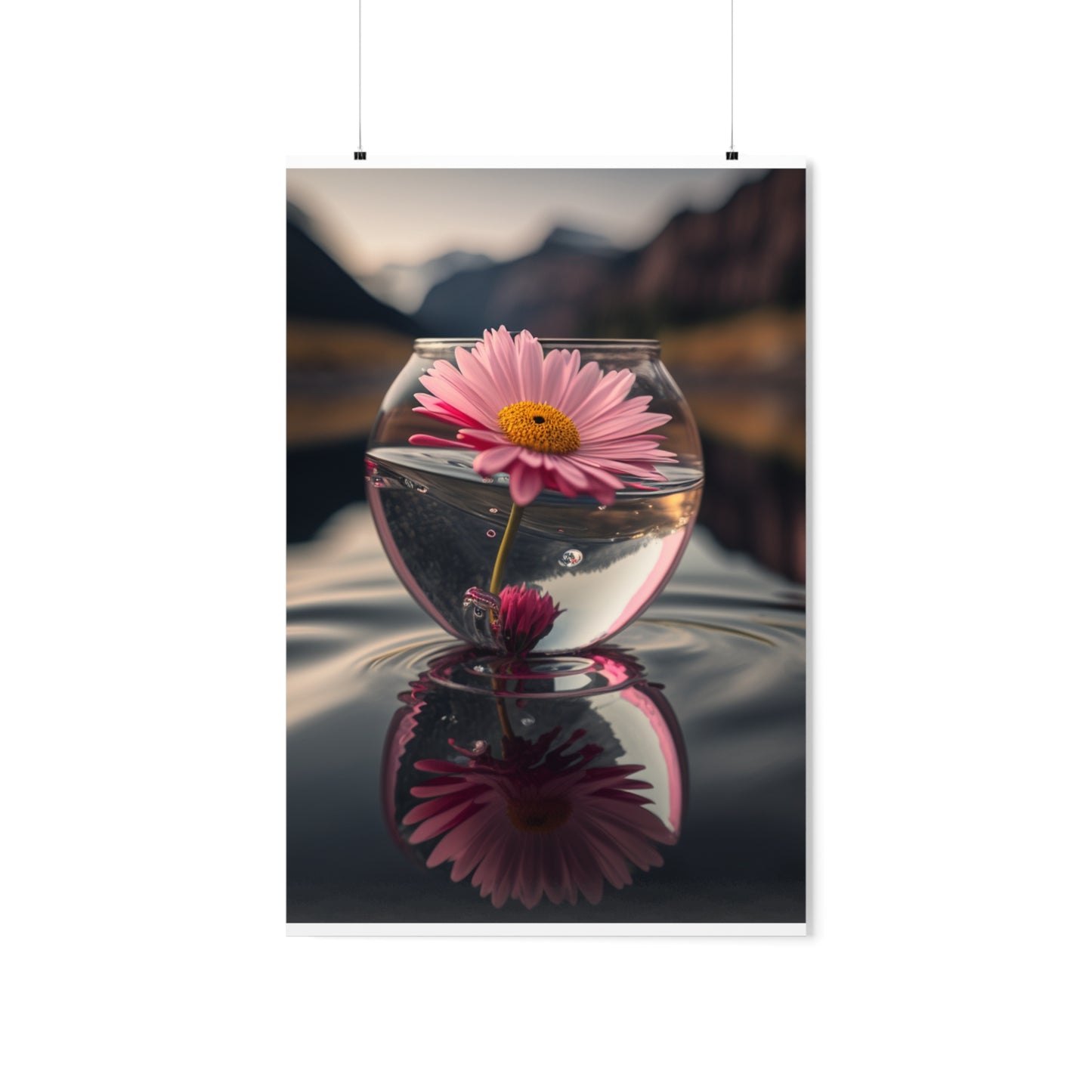 Premium Matte Vertical Posters Daisy in a vase 2