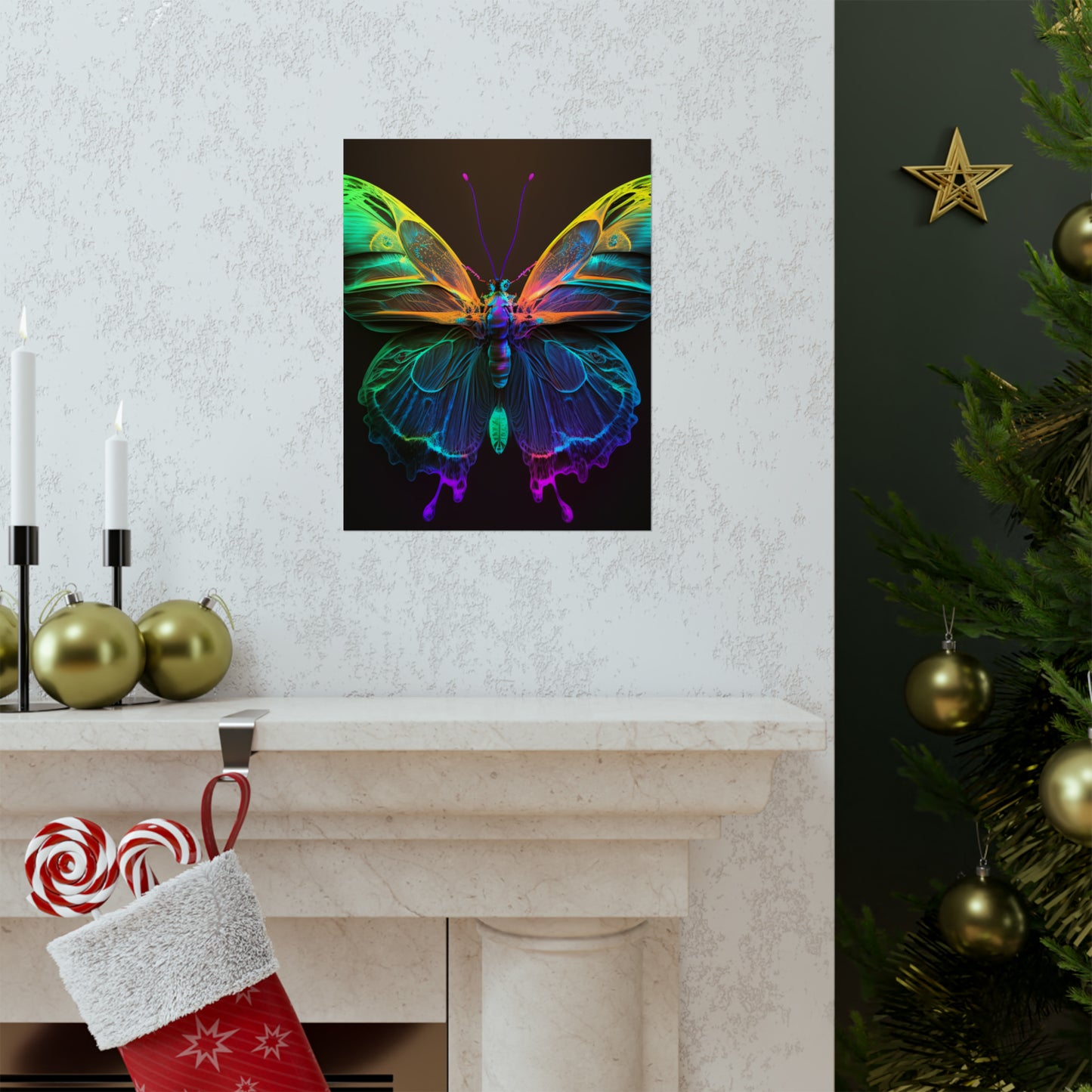 Premium Matte Vertical Posters Raw Hyper Color Butterfly 3