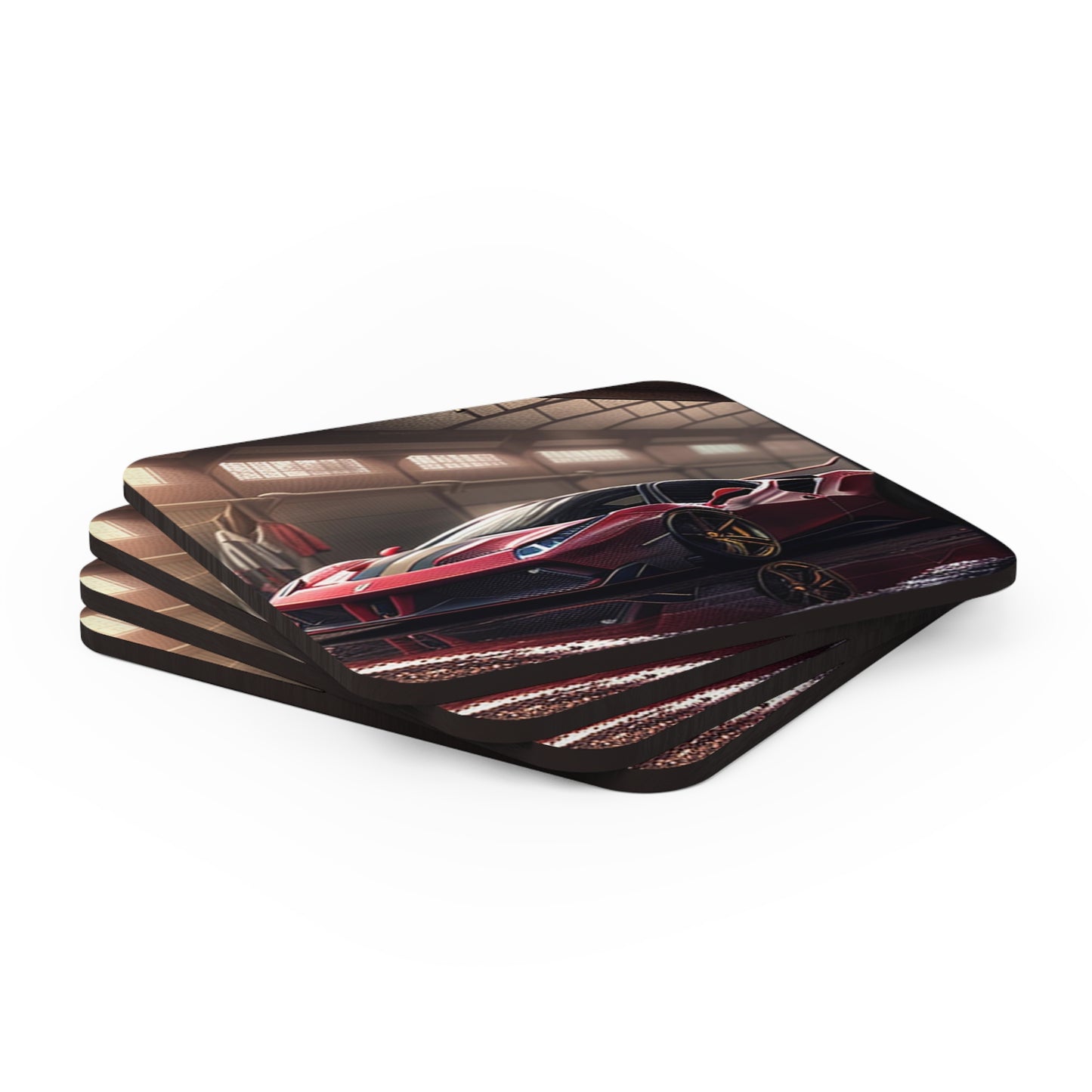 Corkwood Coaster Set Ferrari Hyper 4