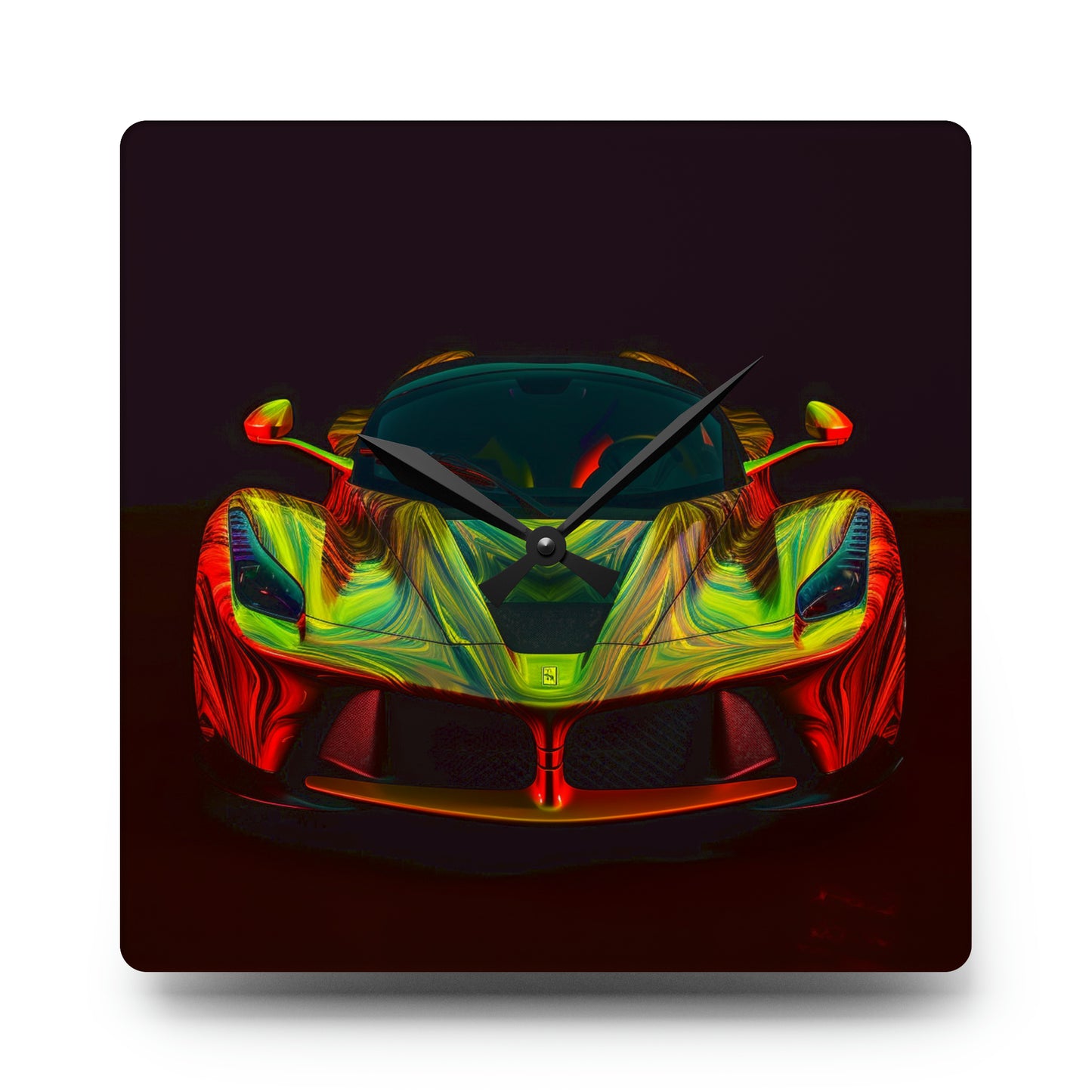 Acrylic Wall Clock Ferrari Neon 1