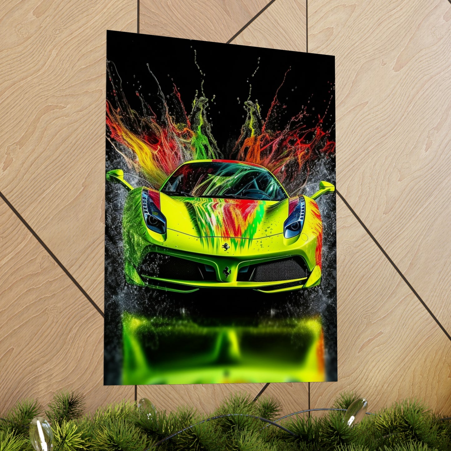 Premium Matte Vertical Posters Farrari Water 1