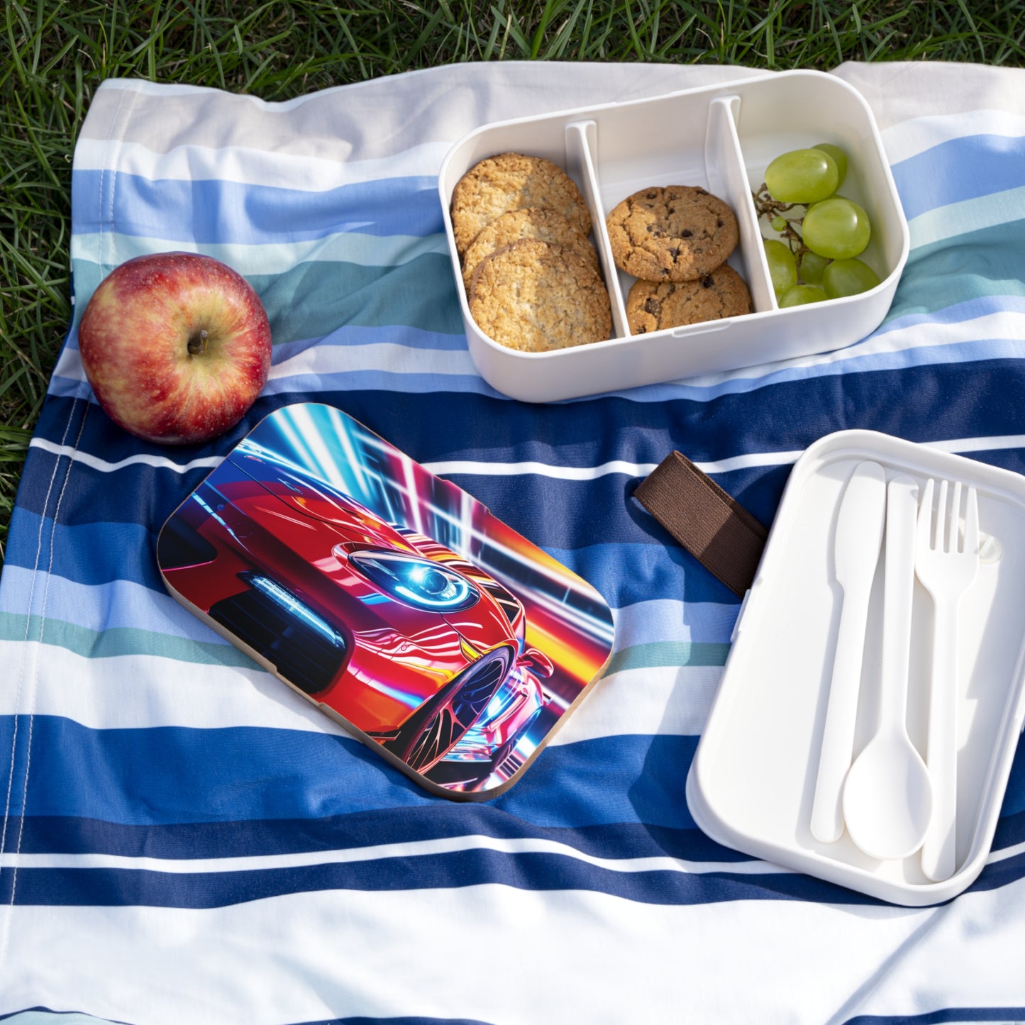 Bento Lunch Box Macro Flag Ferrari 1