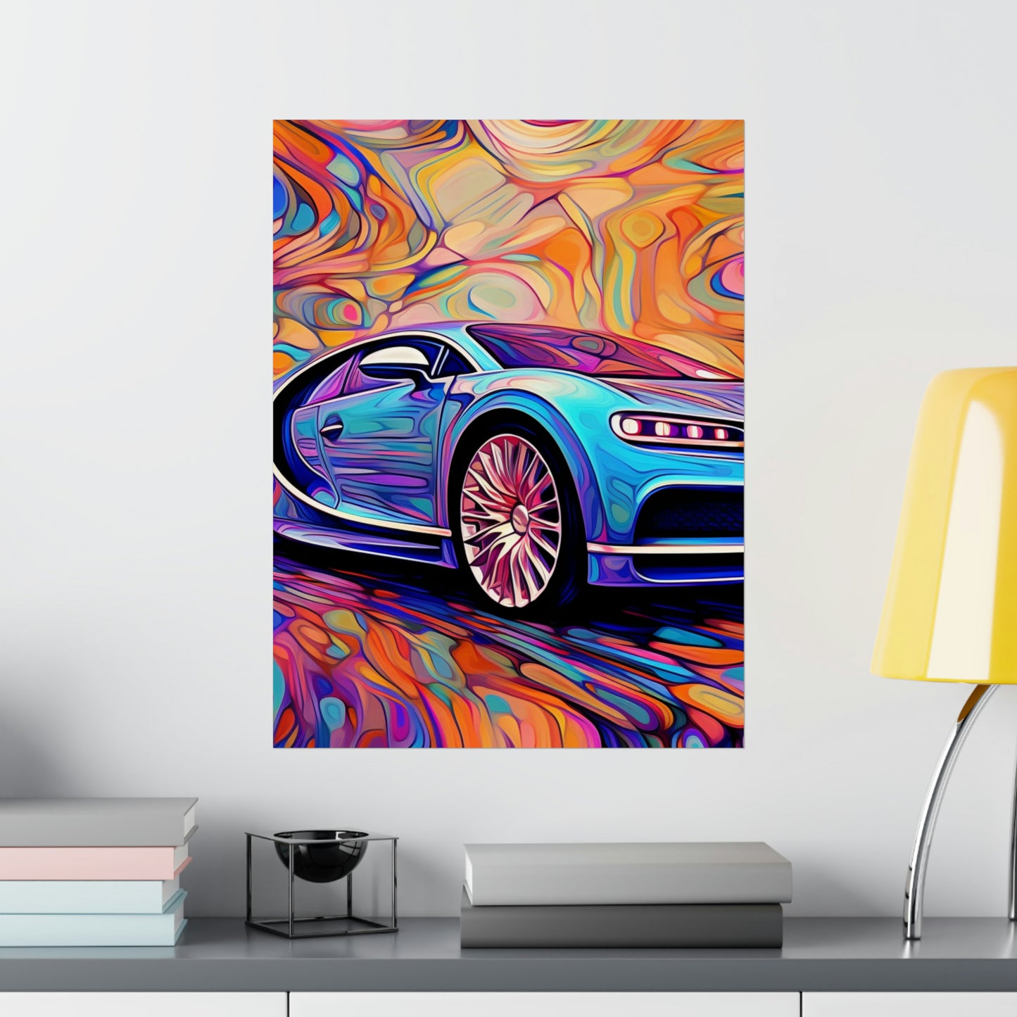 Premium Matte Vertical Posters Bugatti Abstract Concept 3