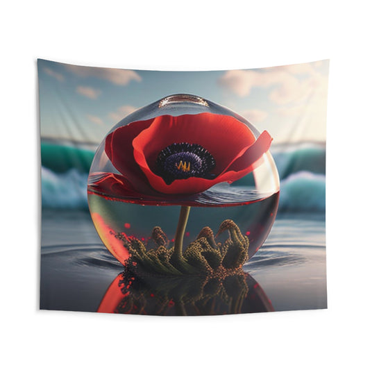 Indoor Wall Tapestries Red Anemone in a Vase 4