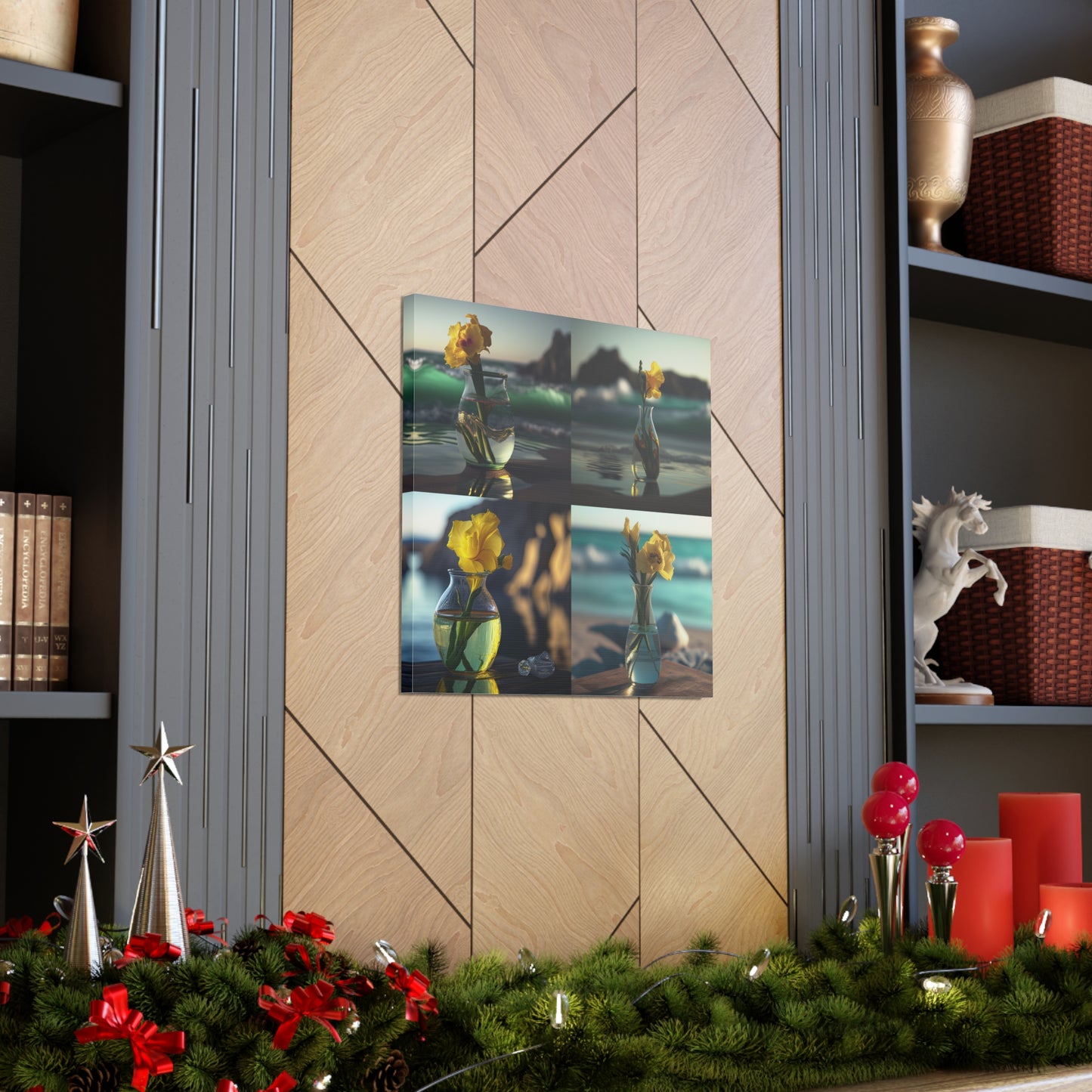 Canvas Gallery Wraps Yellow Gladiolus glass 5